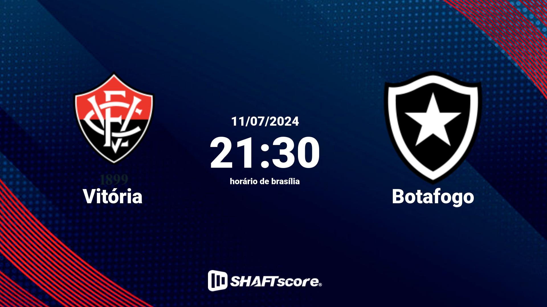 Estatísticas do jogo Vitória vs Botafogo 11.07 21:30