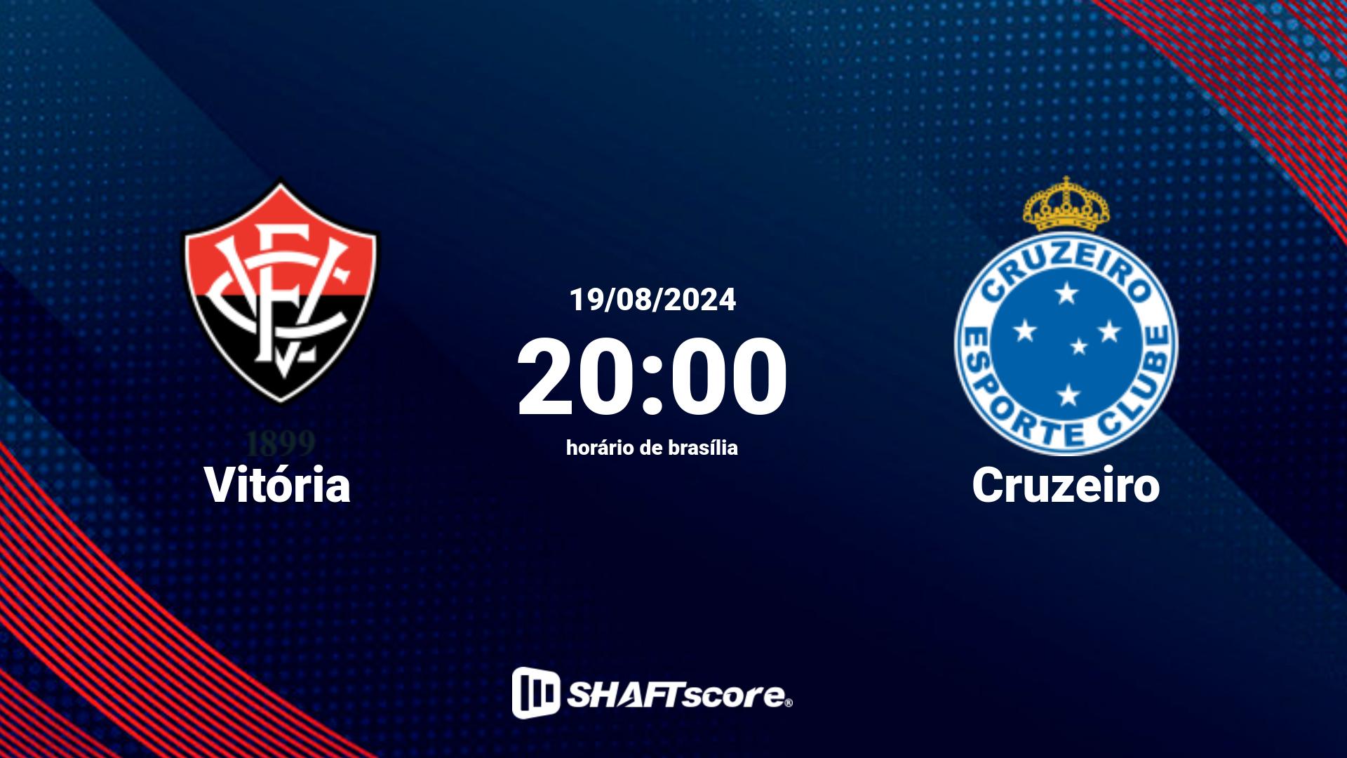 Estatísticas do jogo Vitória vs Cruzeiro 19.08 20:00