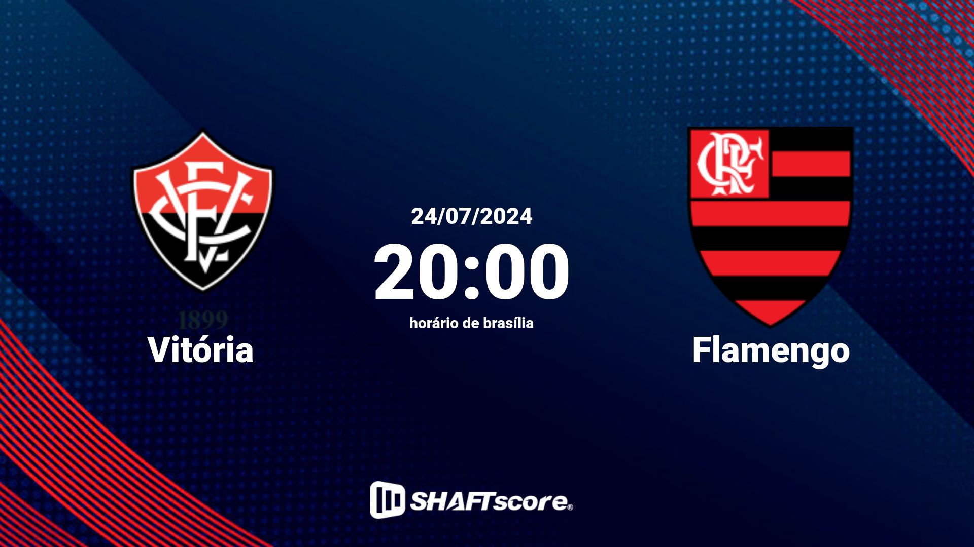 Estatísticas do jogo Vitória vs Flamengo 24.07 20:00