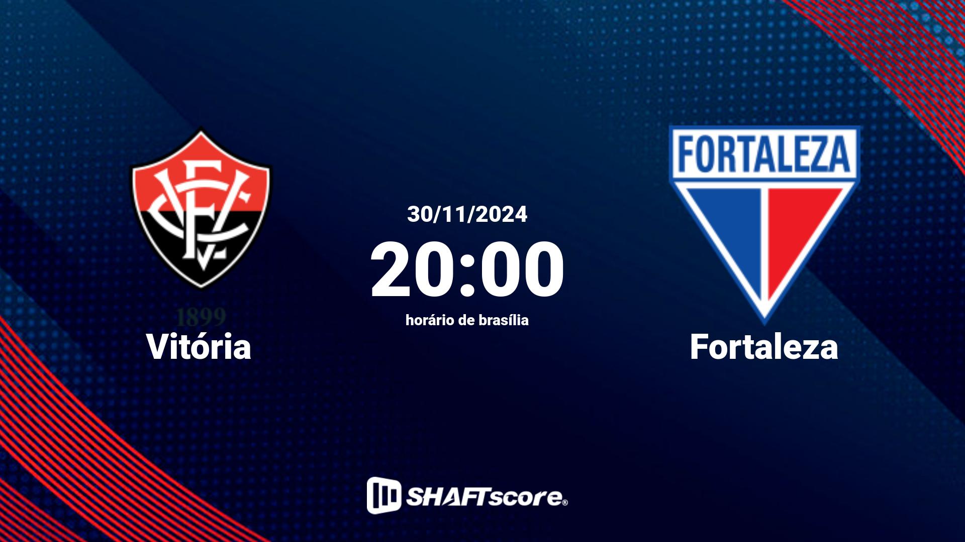 Estatísticas do jogo Vitória vs Fortaleza 30.11 20:00