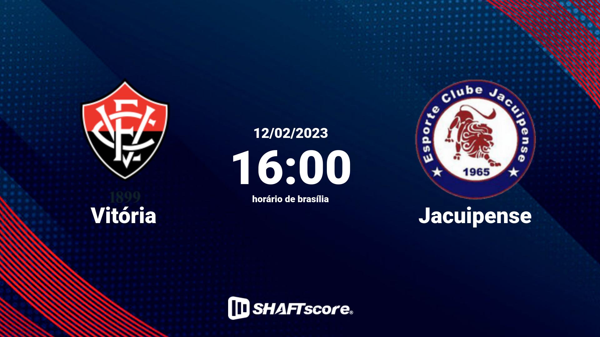 Estatísticas do jogo Vitória vs Jacuipense 12.02 16:00