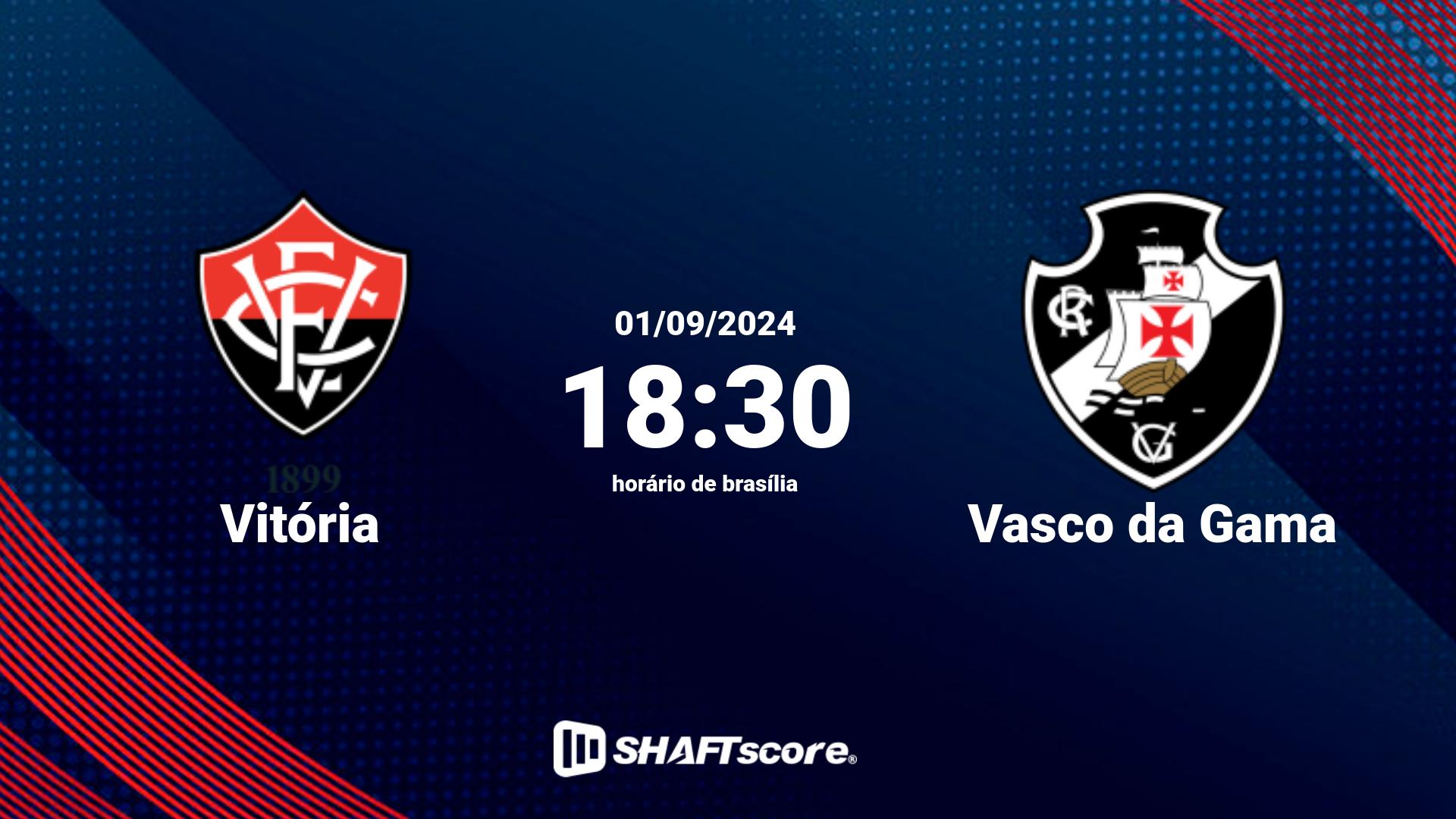 Estatísticas do jogo Vitória vs Vasco da Gama 01.09 18:30