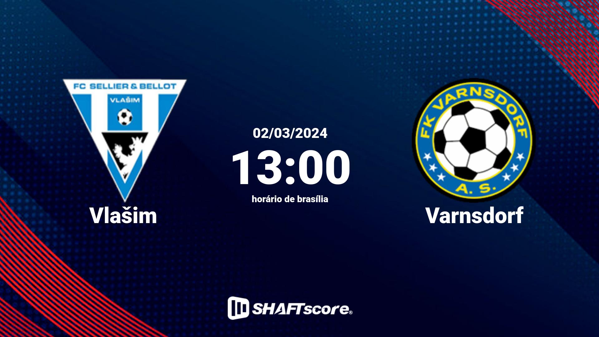 Estatísticas do jogo Vlašim vs Varnsdorf 02.03 13:00