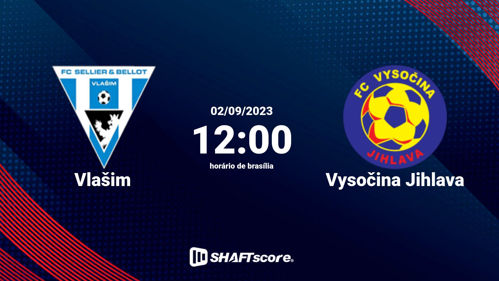 Estatísticas do jogo Vlašim vs Vysočina Jihlava 02.09 12:00