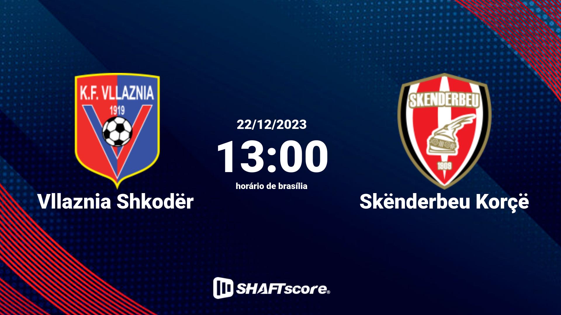 Estatísticas do jogo Vllaznia Shkodër vs Skënderbeu Korçë 22.12 13:00