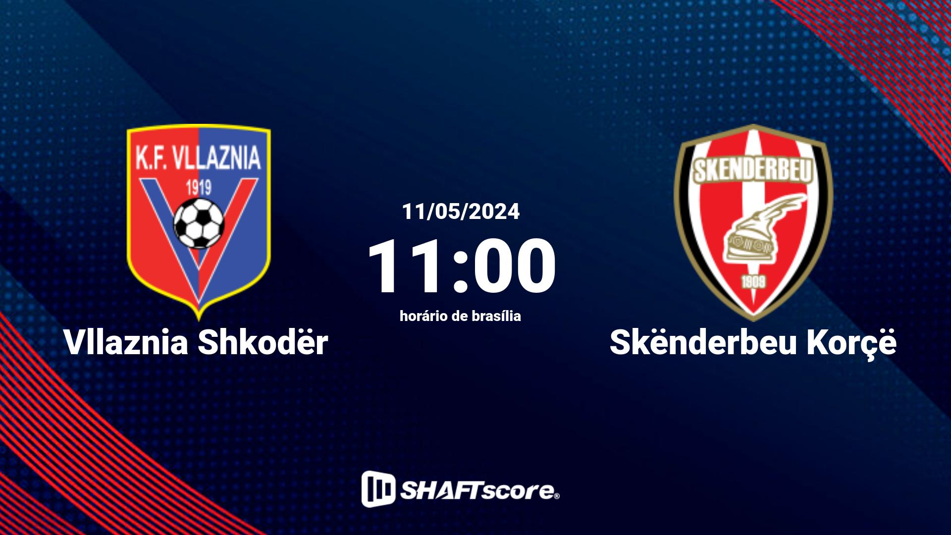 Estatísticas do jogo Vllaznia Shkodër vs Skënderbeu Korçë 11.05 11:00