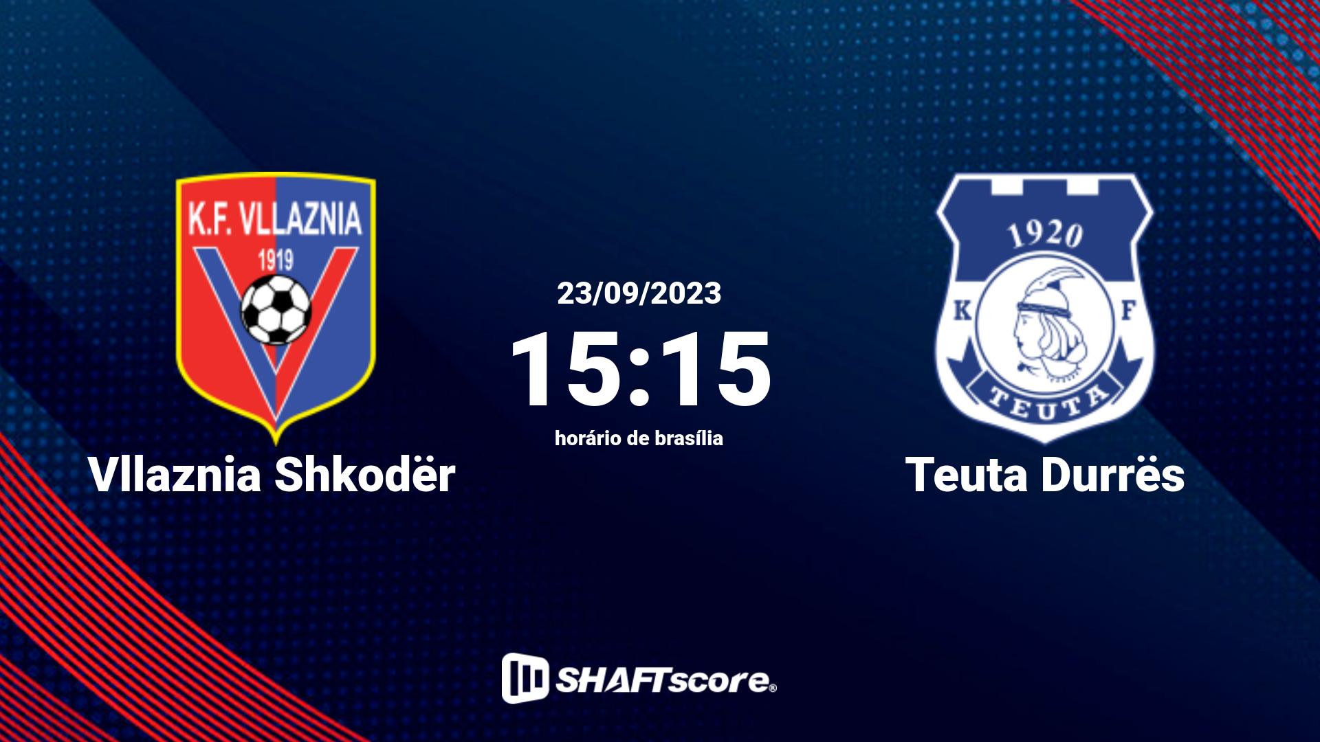 Estatísticas do jogo Vllaznia Shkodër vs Teuta Durrës 23.09 15:15