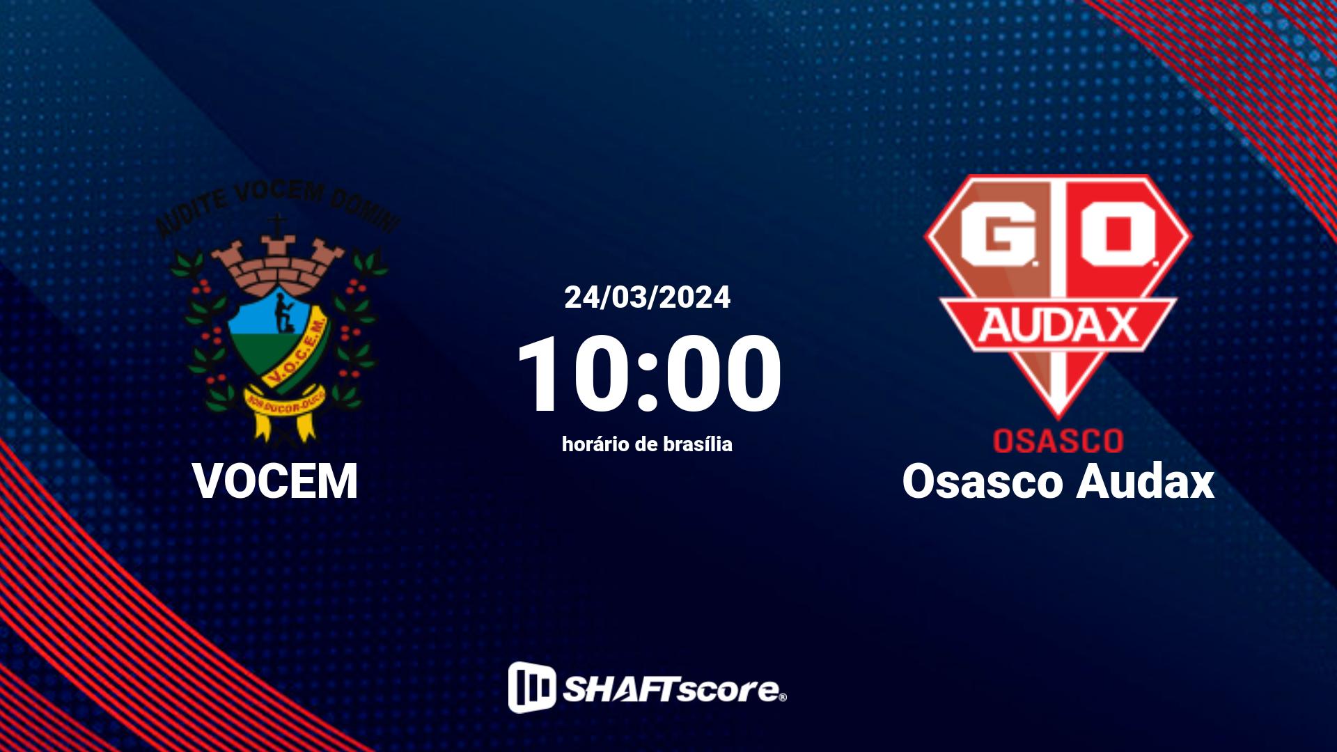 Estatísticas do jogo VOCEM vs Osasco Audax 24.03 10:00