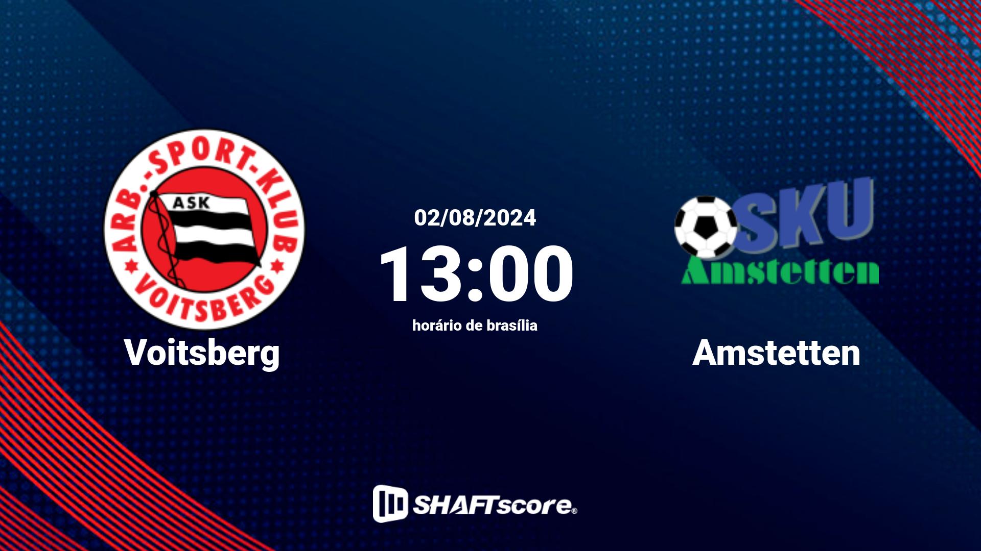 Estatísticas do jogo Voitsberg vs Amstetten 02.08 13:00