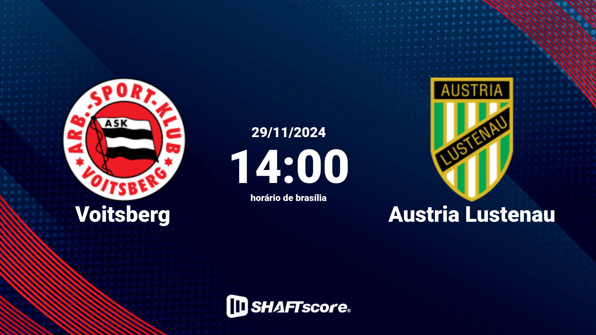 Estatísticas do jogo Voitsberg vs Austria Lustenau 29.11 14:00