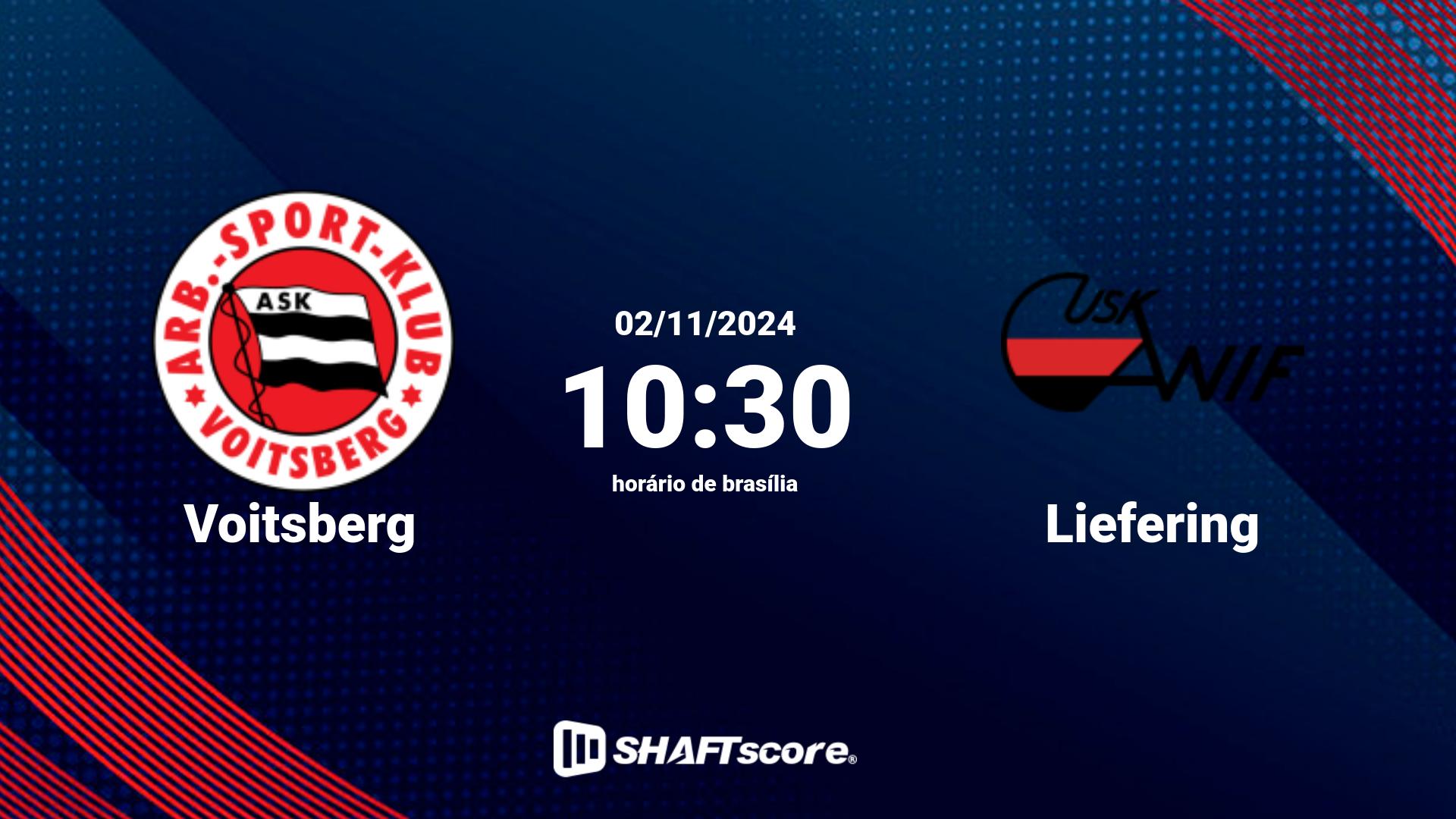 Estatísticas do jogo Voitsberg vs Liefering 02.11 10:30