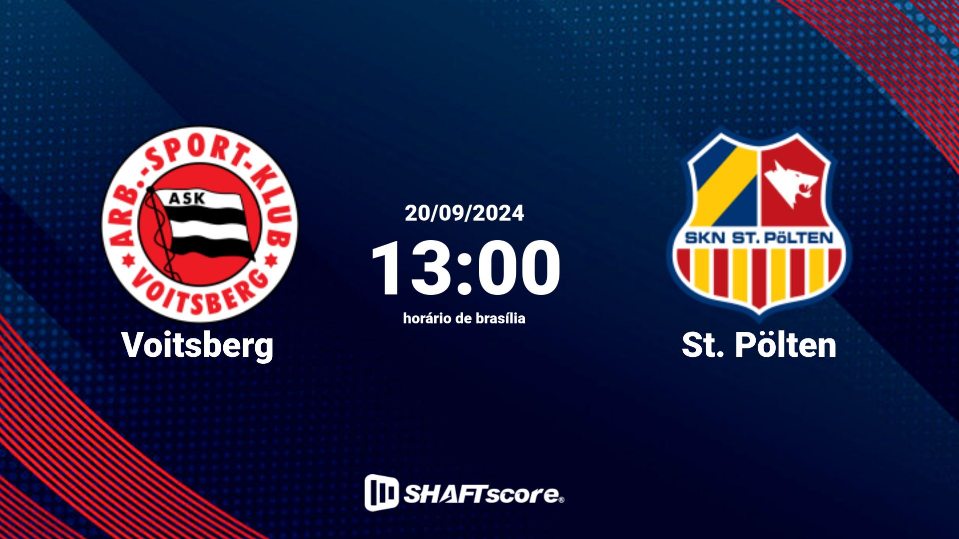 Estatísticas do jogo Voitsberg vs St. Pölten 20.09 13:00