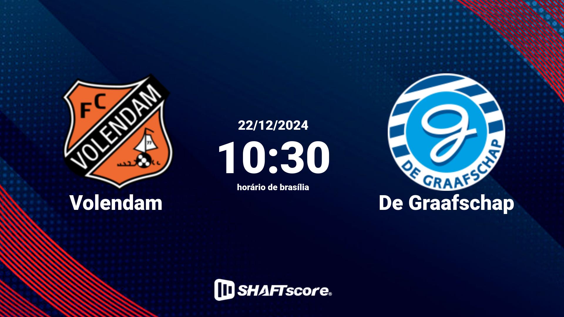 Estatísticas do jogo Volendam vs De Graafschap 22.12 10:30