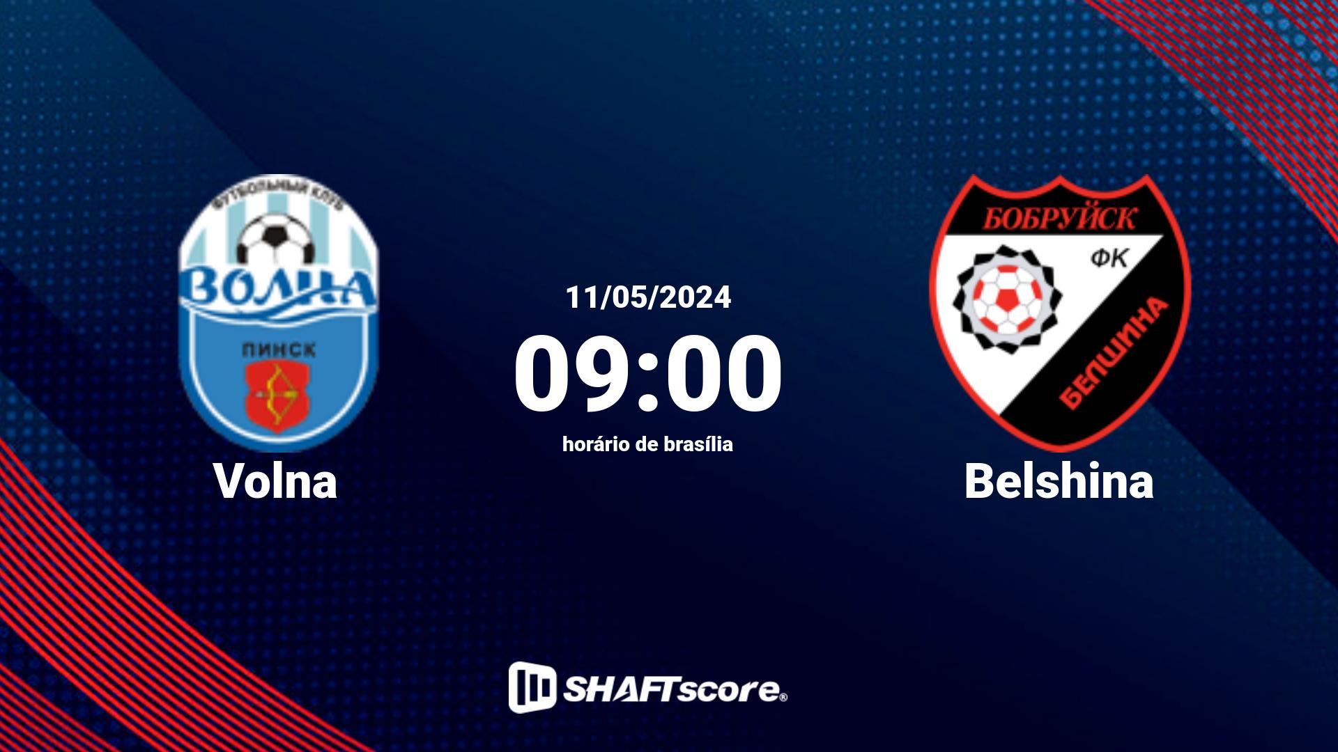 Estatísticas do jogo Volna vs Belshina 11.05 09:00