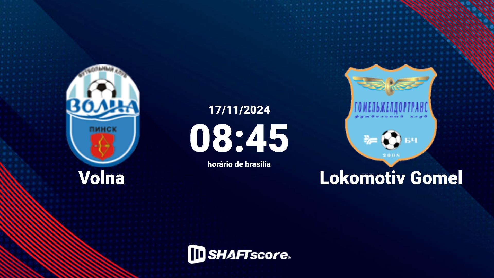 Estatísticas do jogo Volna vs Lokomotiv Gomel 17.11 08:45