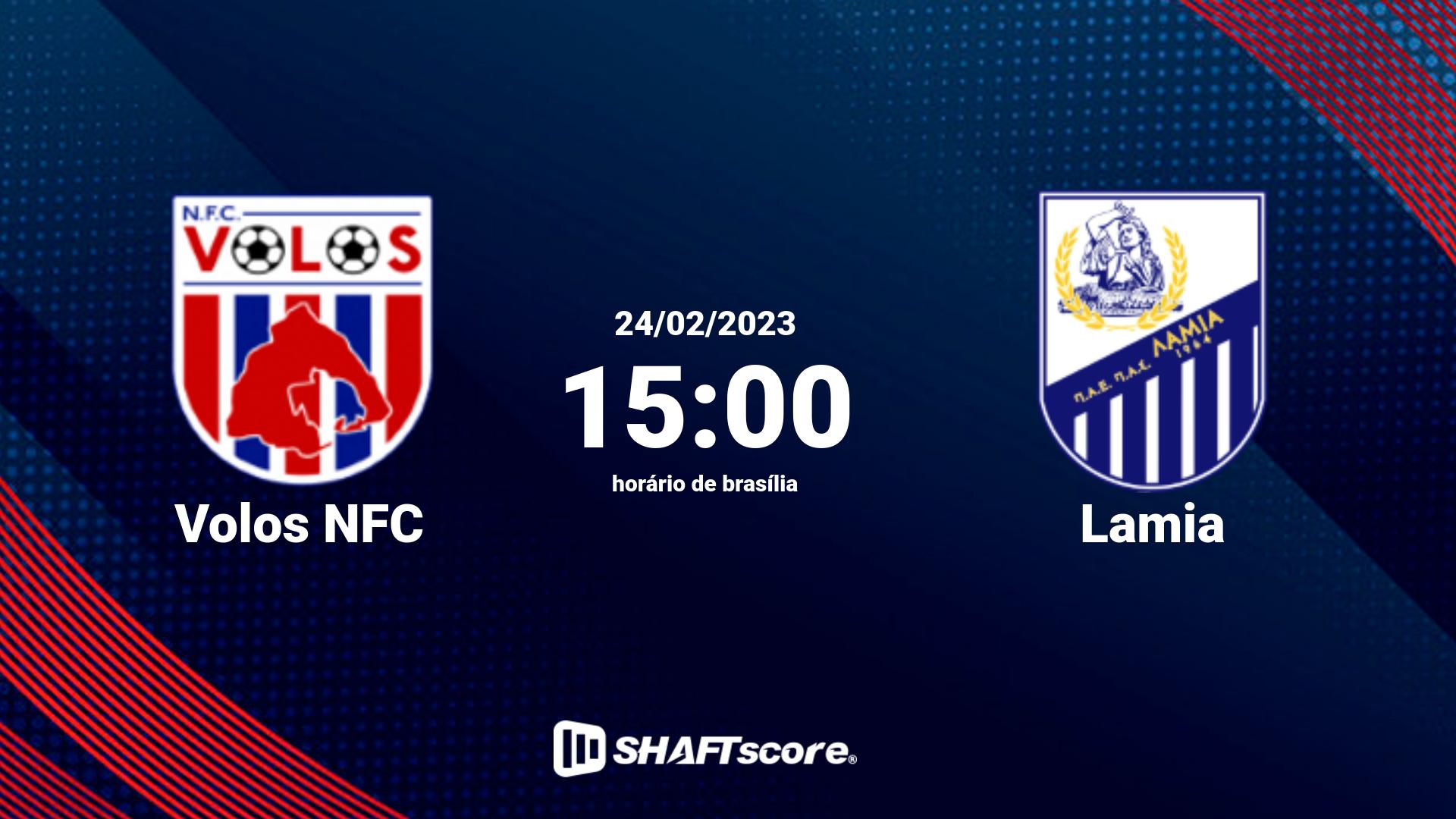 Estatísticas do jogo Volos NFC vs Lamia 24.02 15:00