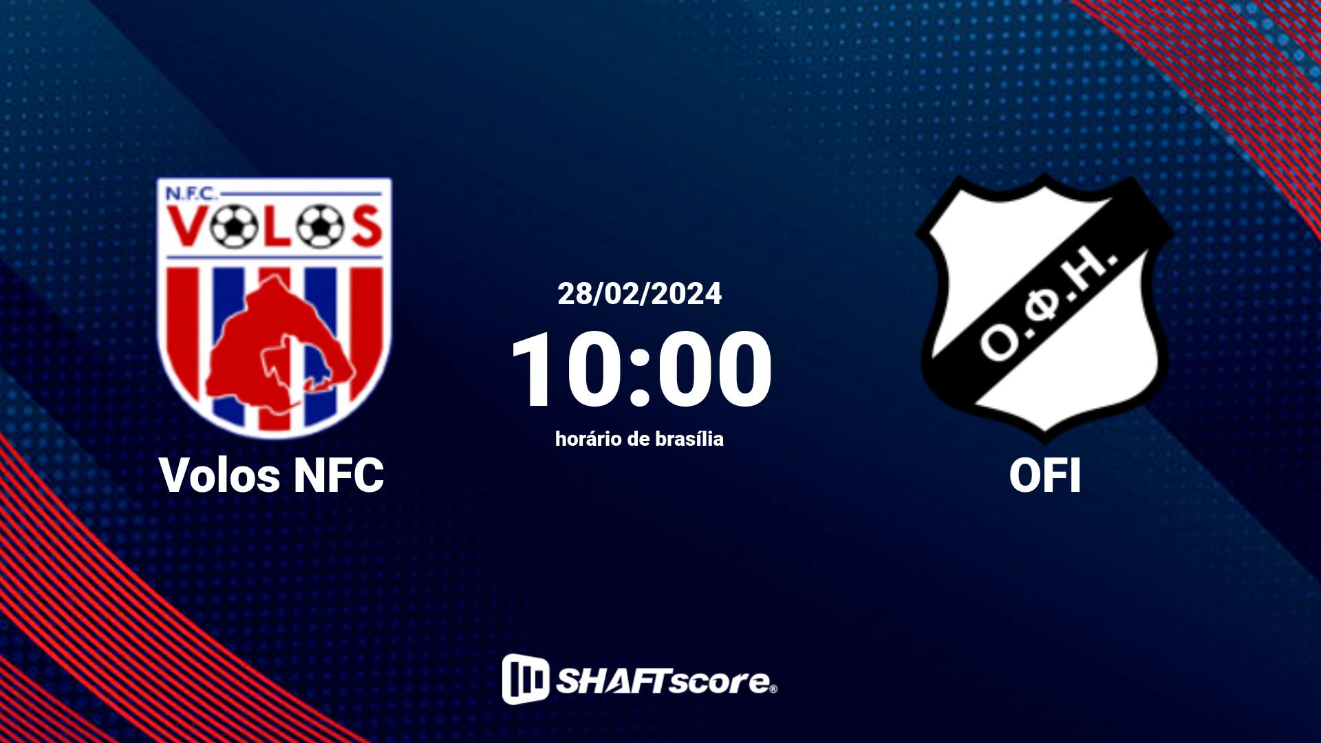 Estatísticas do jogo Volos NFC vs OFI 28.02 10:00