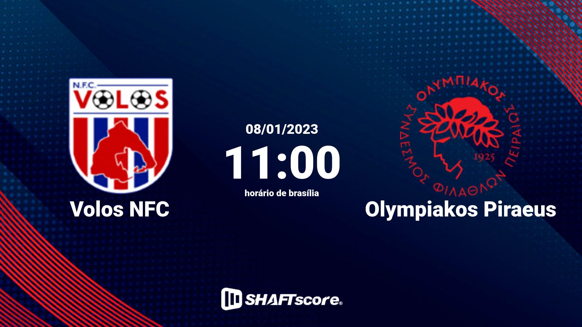 Estatísticas do jogo Volos NFC vs Olympiakos Piraeus 08.01 11:00