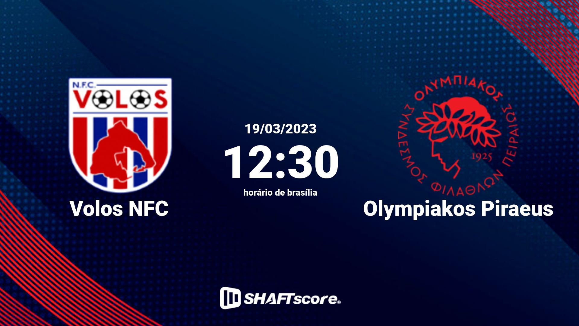 Estatísticas do jogo Volos NFC vs Olympiakos Piraeus 19.03 12:30