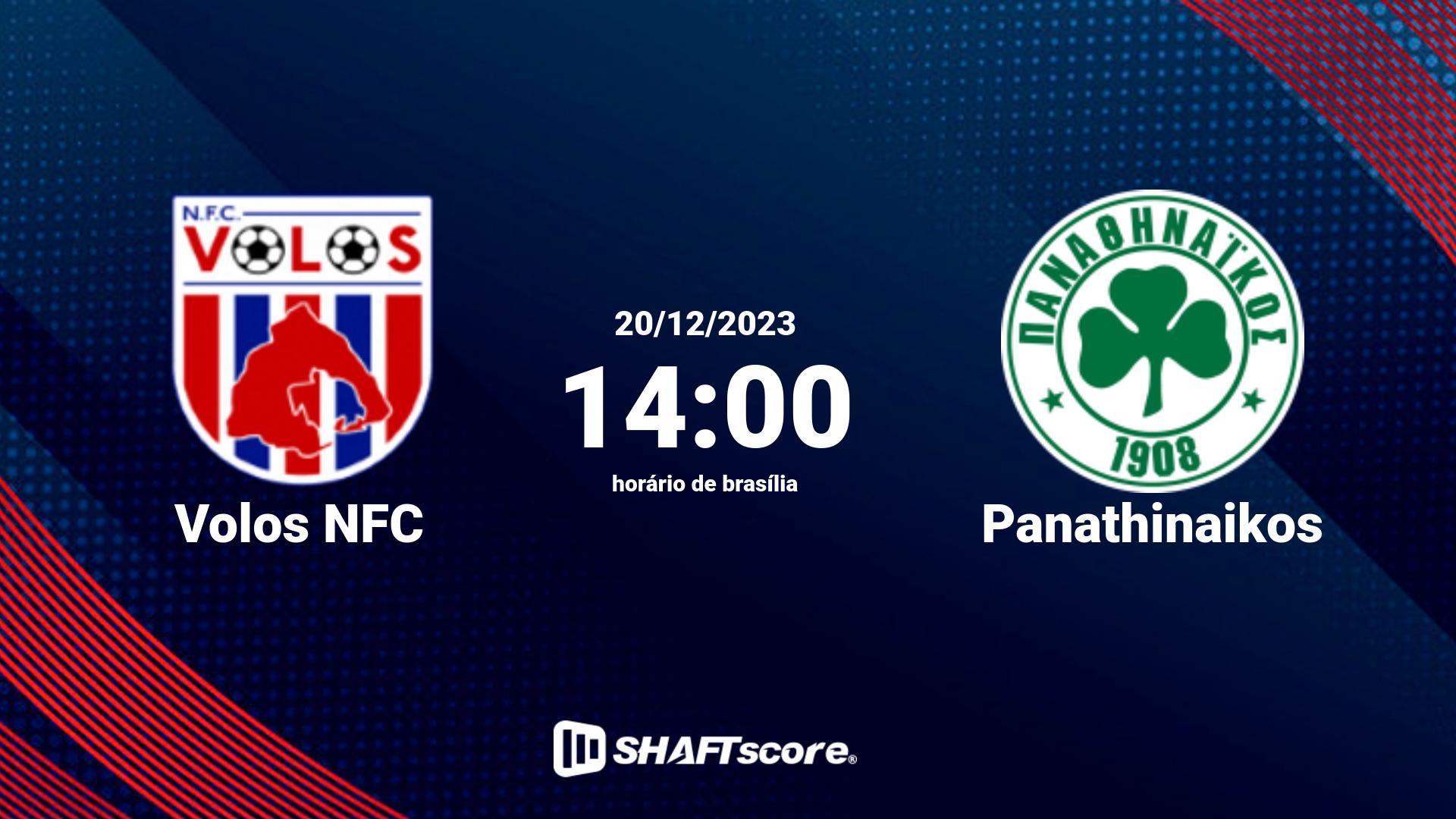 Estatísticas do jogo Volos NFC vs Panathinaikos 20.12 14:00