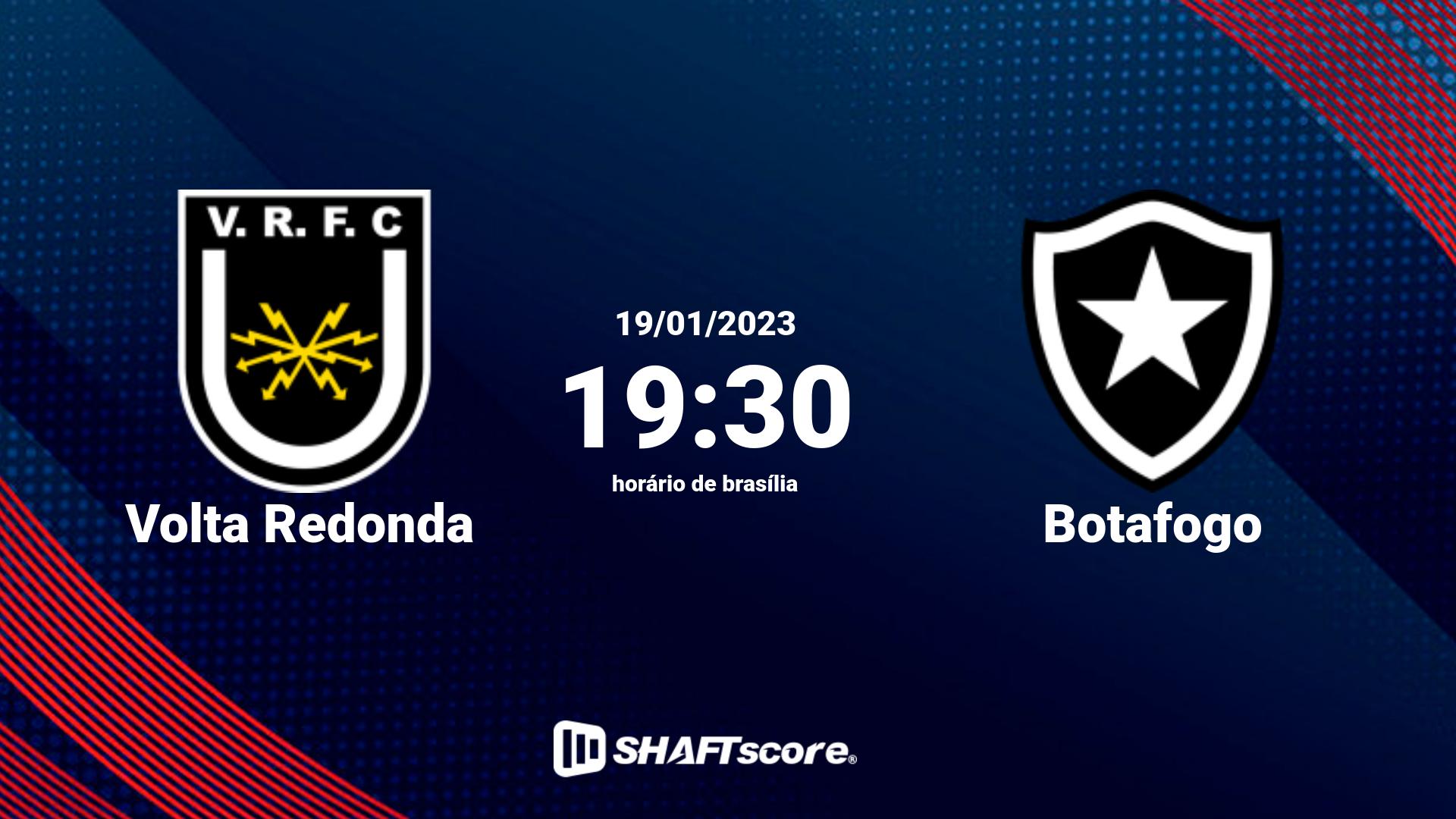 Estatísticas do jogo Volta Redonda vs Botafogo 19.01 19:30