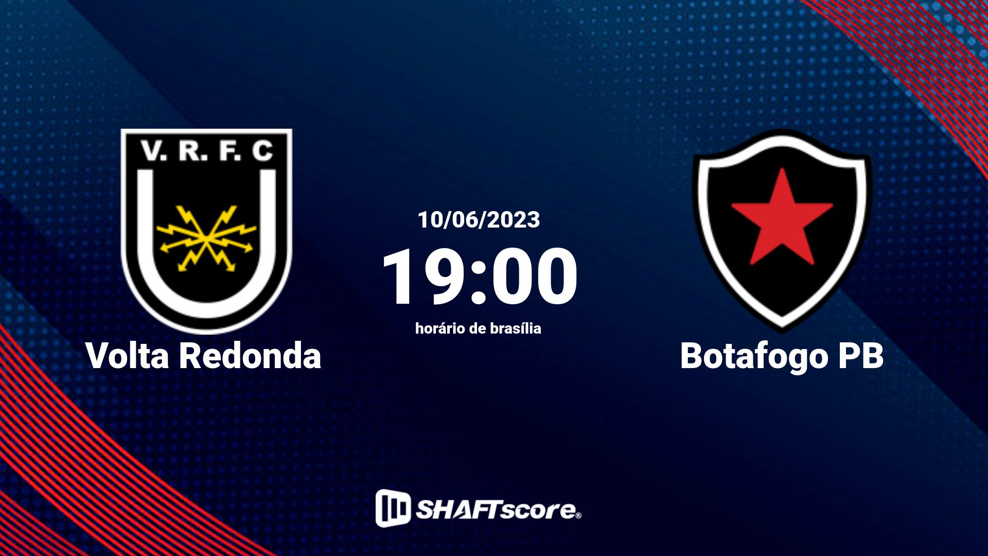 Estatísticas do jogo Volta Redonda vs Botafogo PB 10.06 19:00