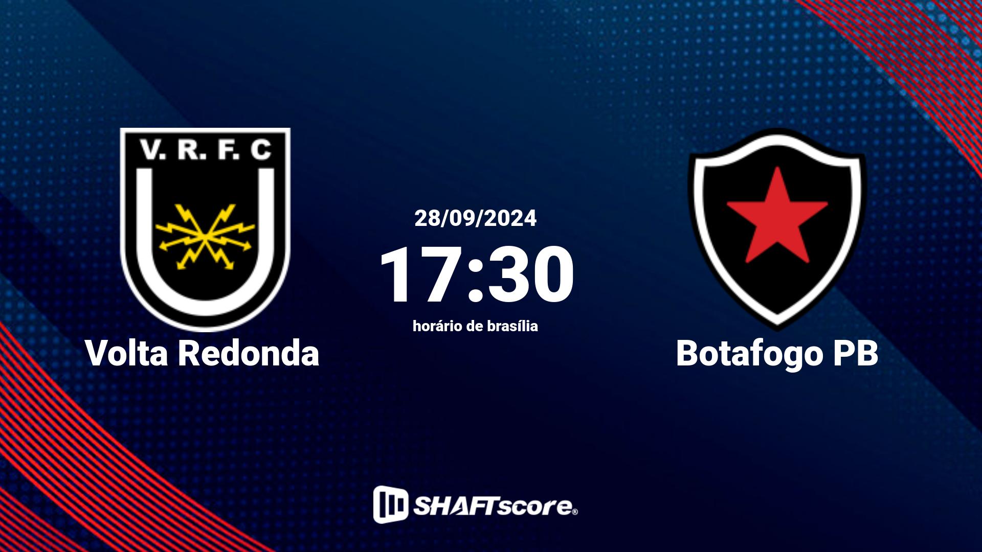 Estatísticas do jogo Volta Redonda vs Botafogo PB 28.09 17:30