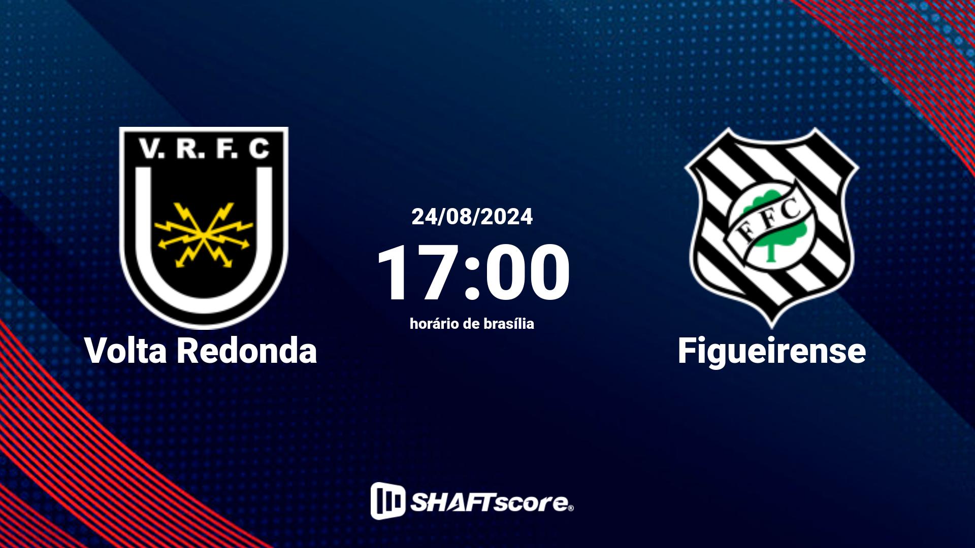 Estatísticas do jogo Volta Redonda vs Figueirense 24.08 17:00