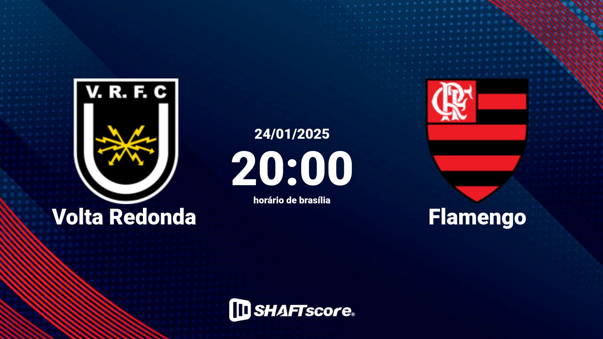 Estatísticas do jogo Volta Redonda vs Flamengo 24.01 20:00