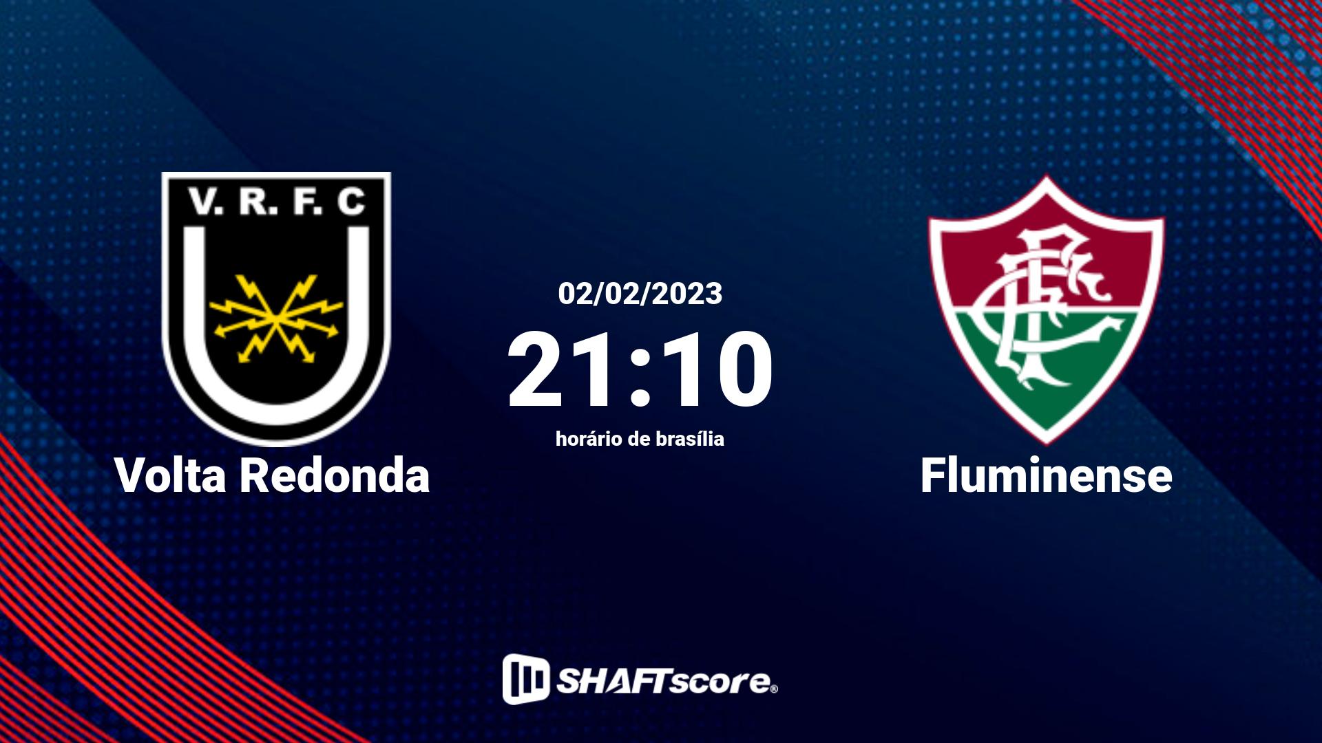 Estatísticas do jogo Volta Redonda vs Fluminense 02.02 21:10