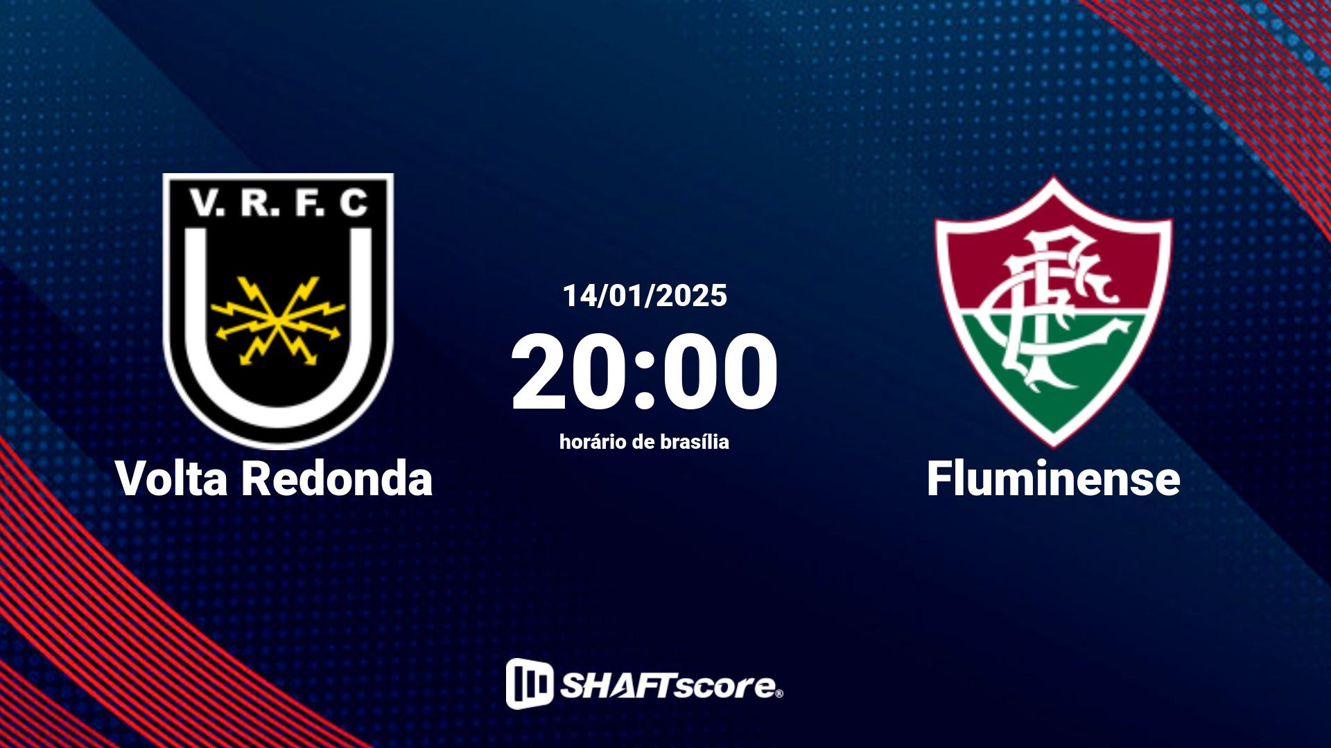 Estatísticas do jogo Volta Redonda vs Fluminense 14.01 20:00