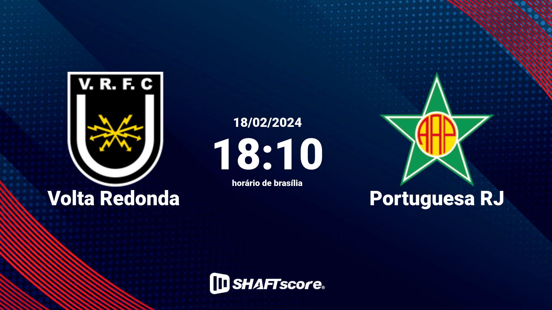 Estatísticas do jogo Volta Redonda vs Portuguesa RJ 18.02 18:10