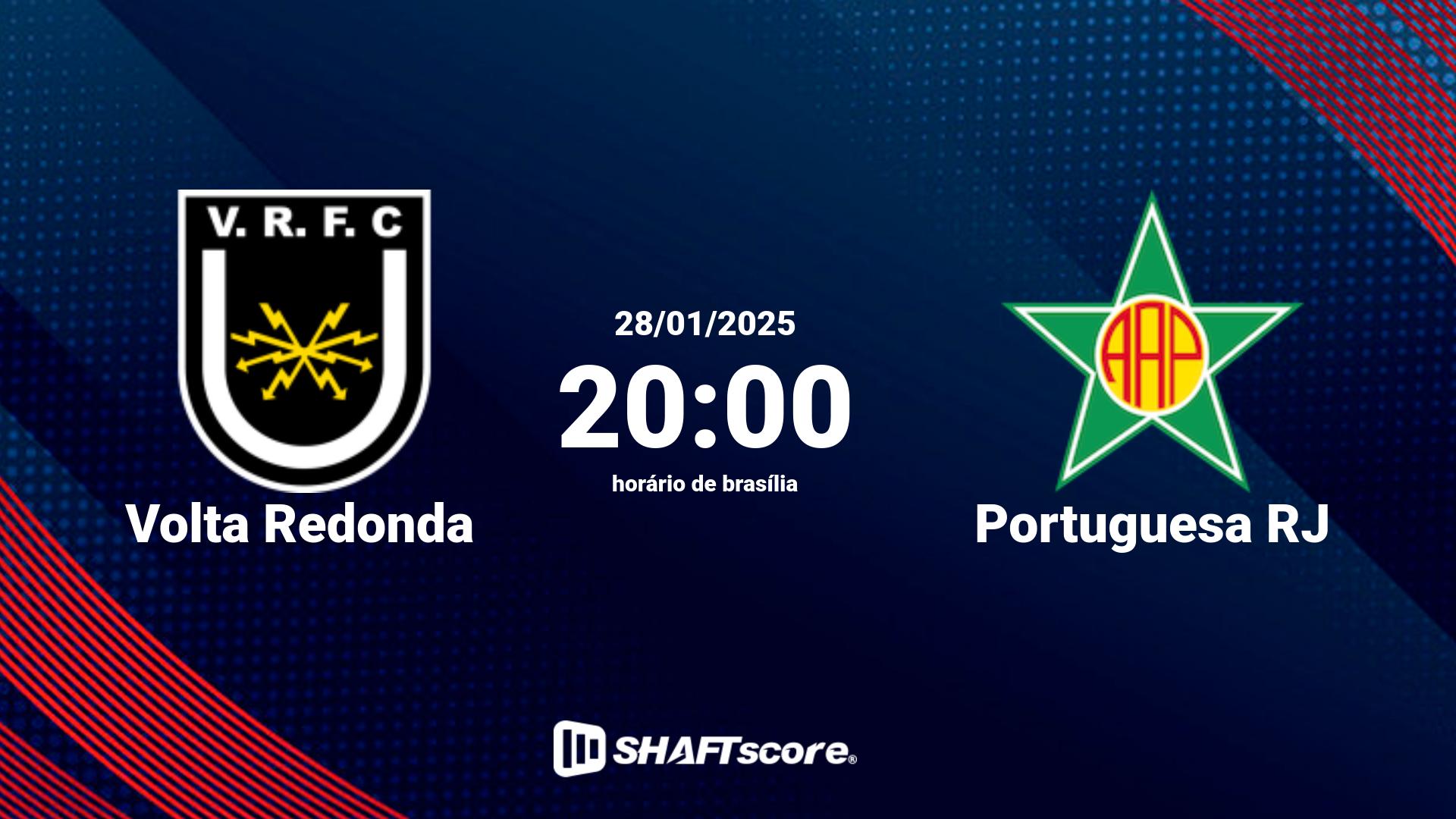 Estatísticas do jogo Volta Redonda vs Portuguesa RJ 28.01 20:00