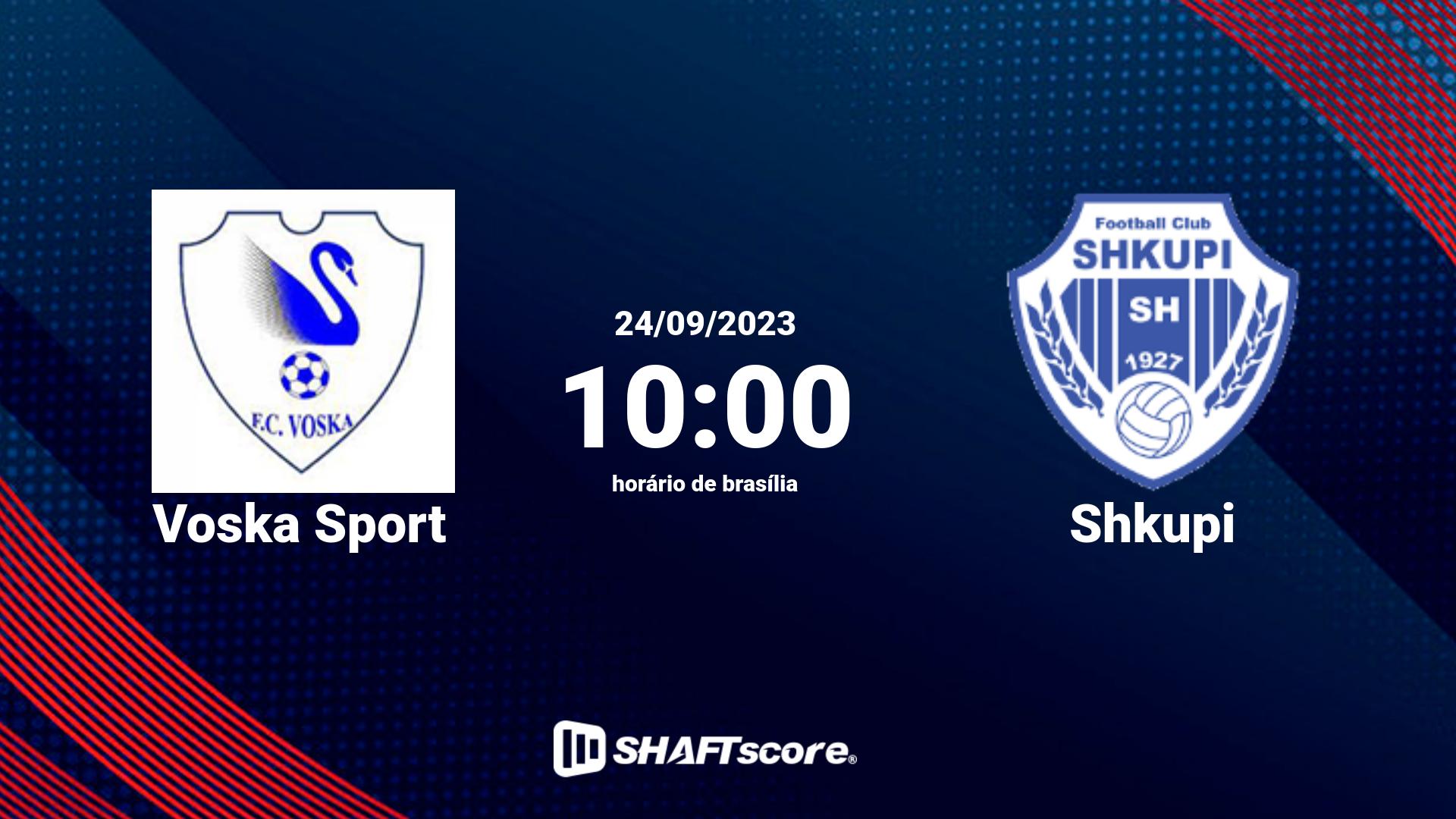 Estatísticas do jogo Voska Sport vs Shkupi 24.09 10:00