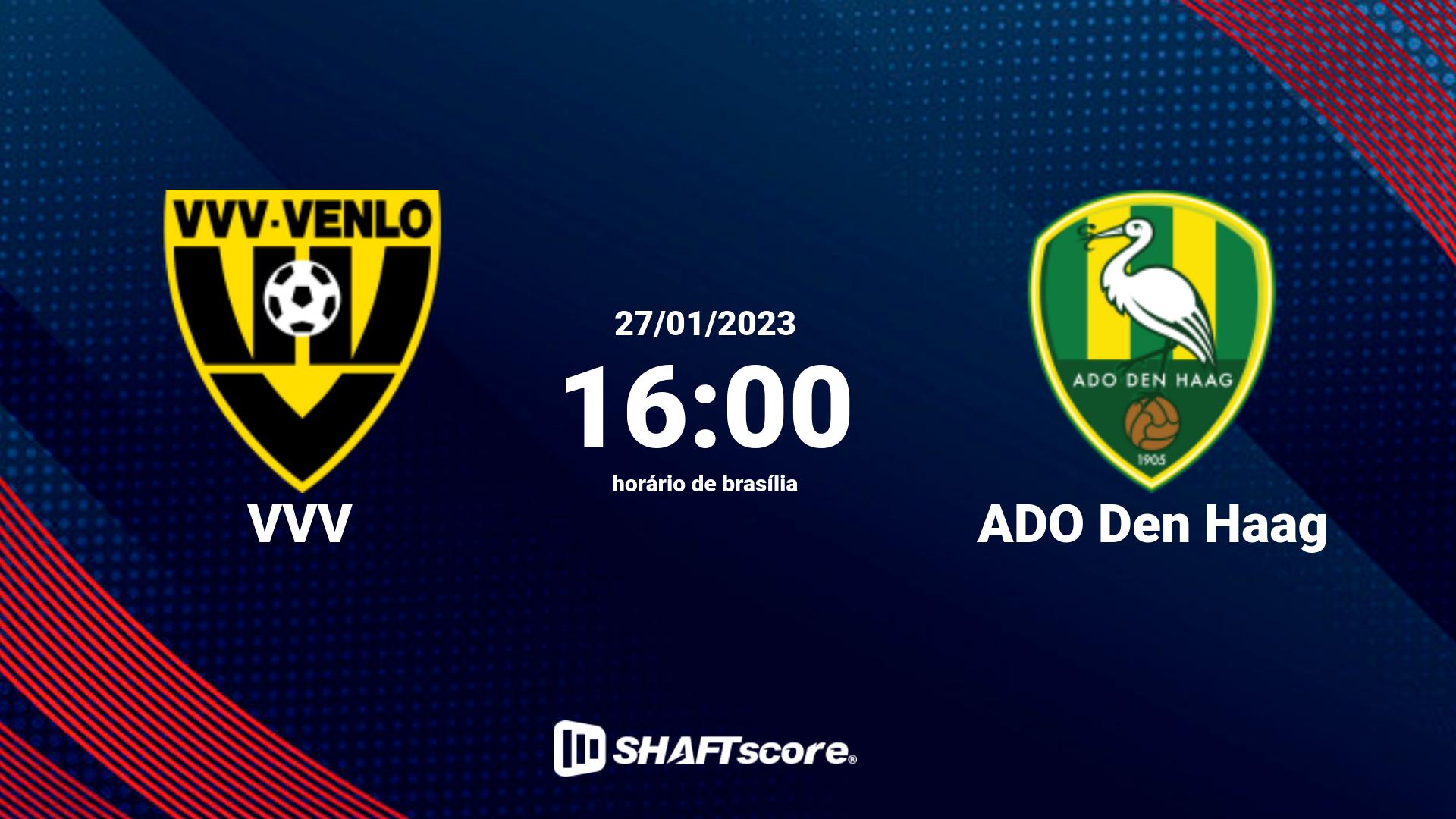 Estatísticas do jogo VVV vs ADO Den Haag 27.01 16:00