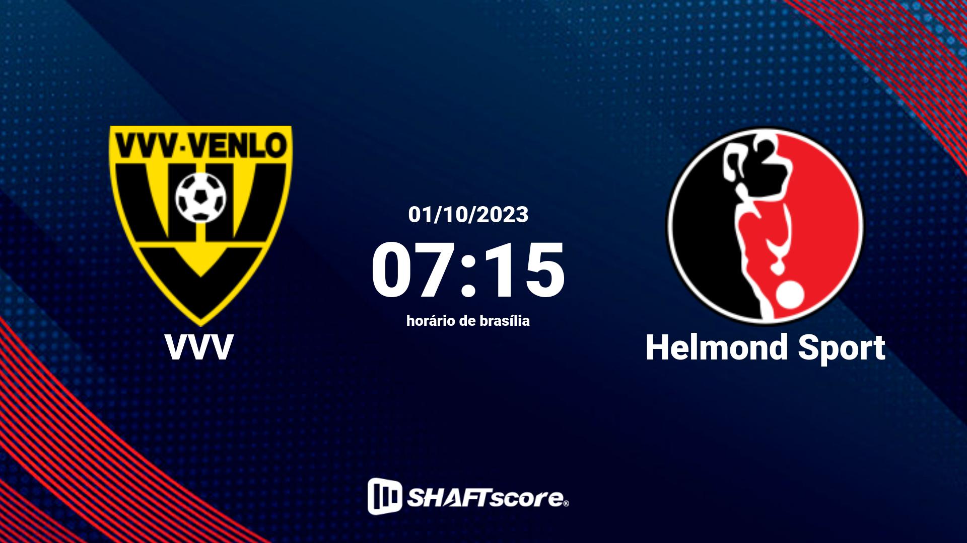 Estatísticas do jogo VVV vs Helmond Sport 01.10 07:15