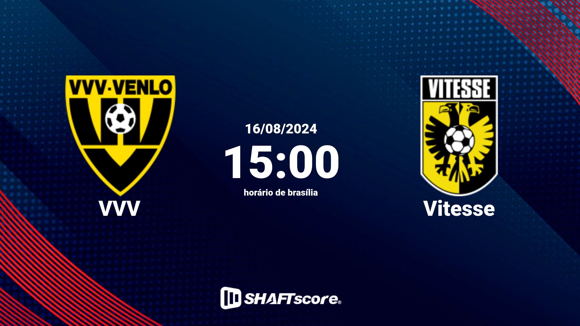 Estatísticas do jogo VVV vs Vitesse 16.08 15:00