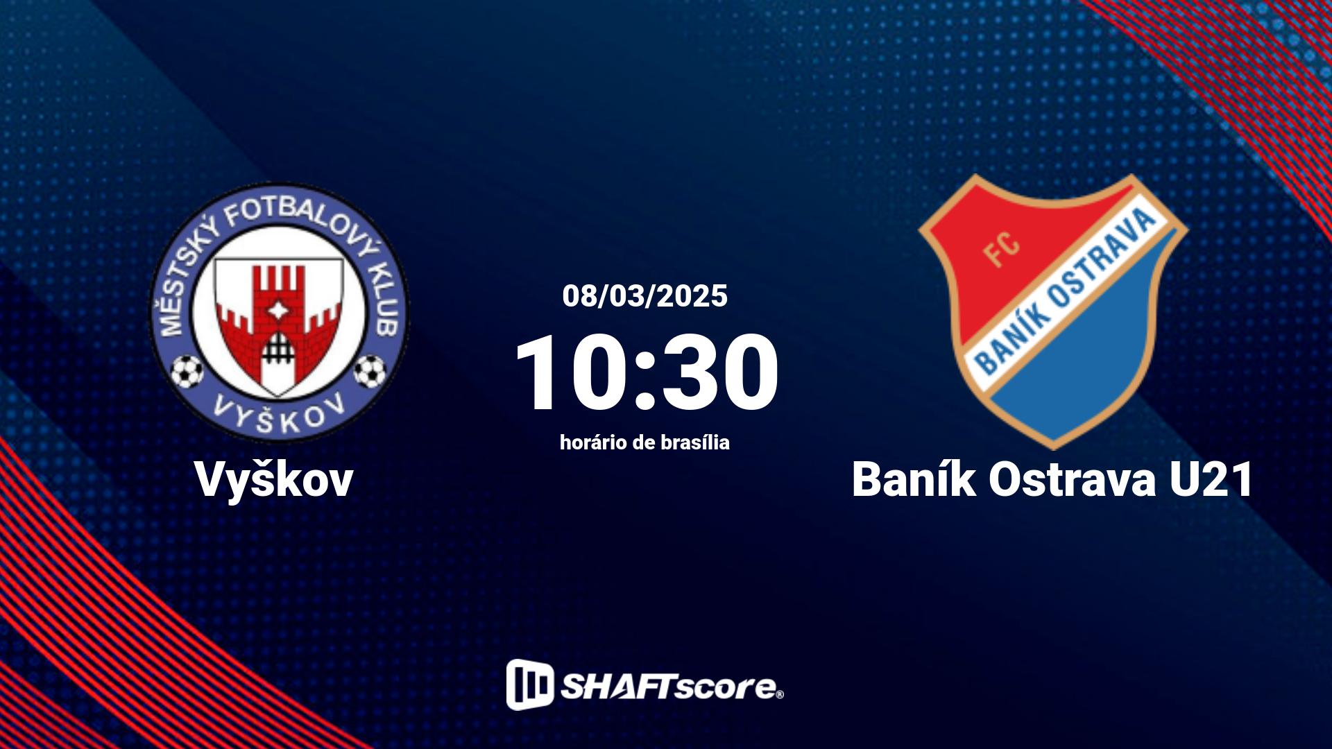 Estatísticas do jogo Vyškov vs Baník Ostrava U21 08.03 10:30