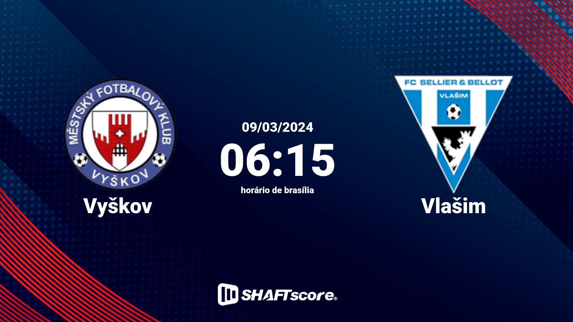 Estatísticas do jogo Vyškov vs Vlašim 09.03 06:15