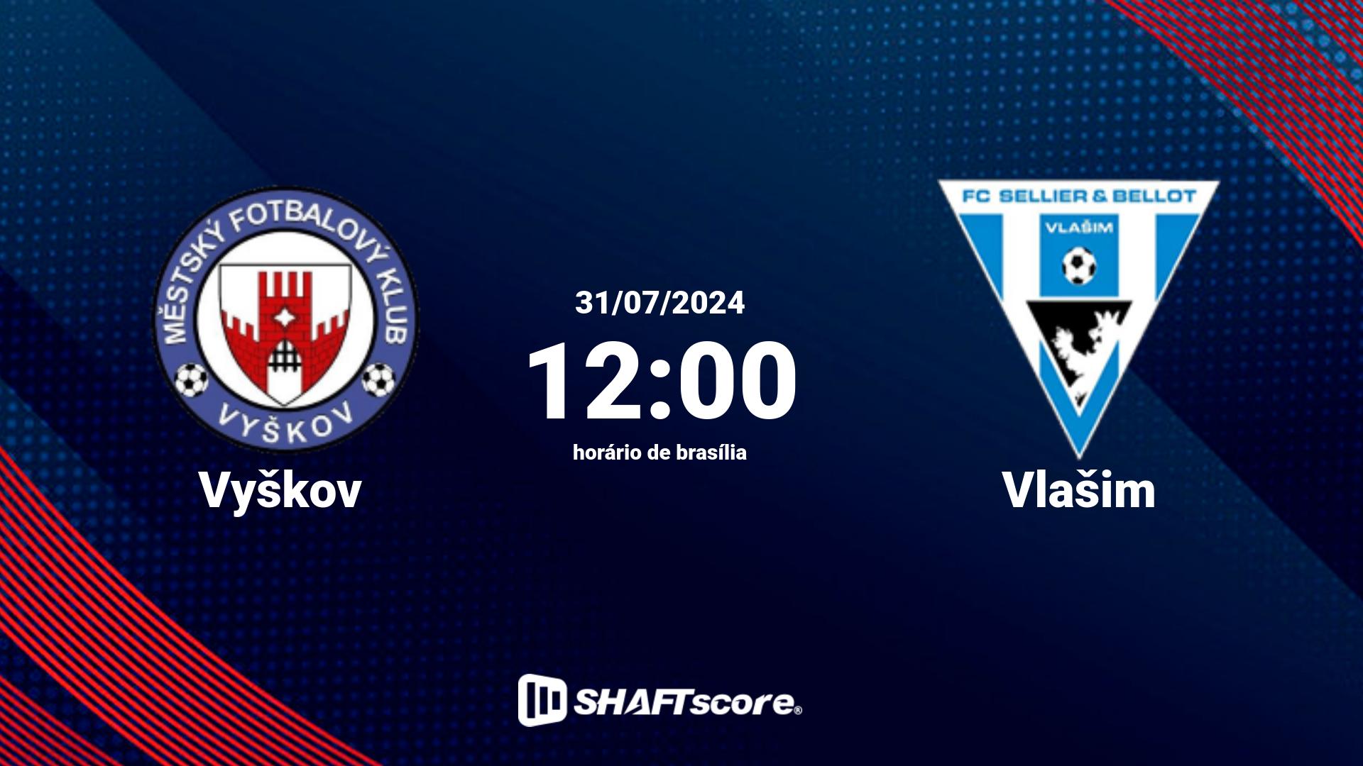 Estatísticas do jogo Vyškov vs Vlašim 31.07 12:00