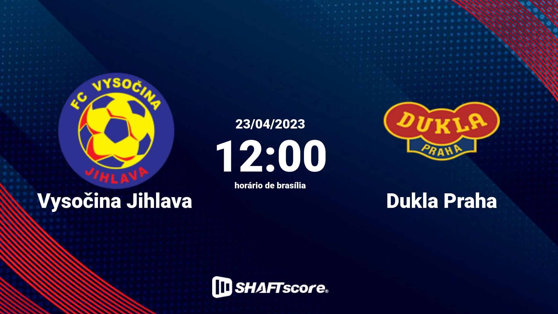 Estatísticas do jogo Vysočina Jihlava vs Dukla Praha 23.04 12:00