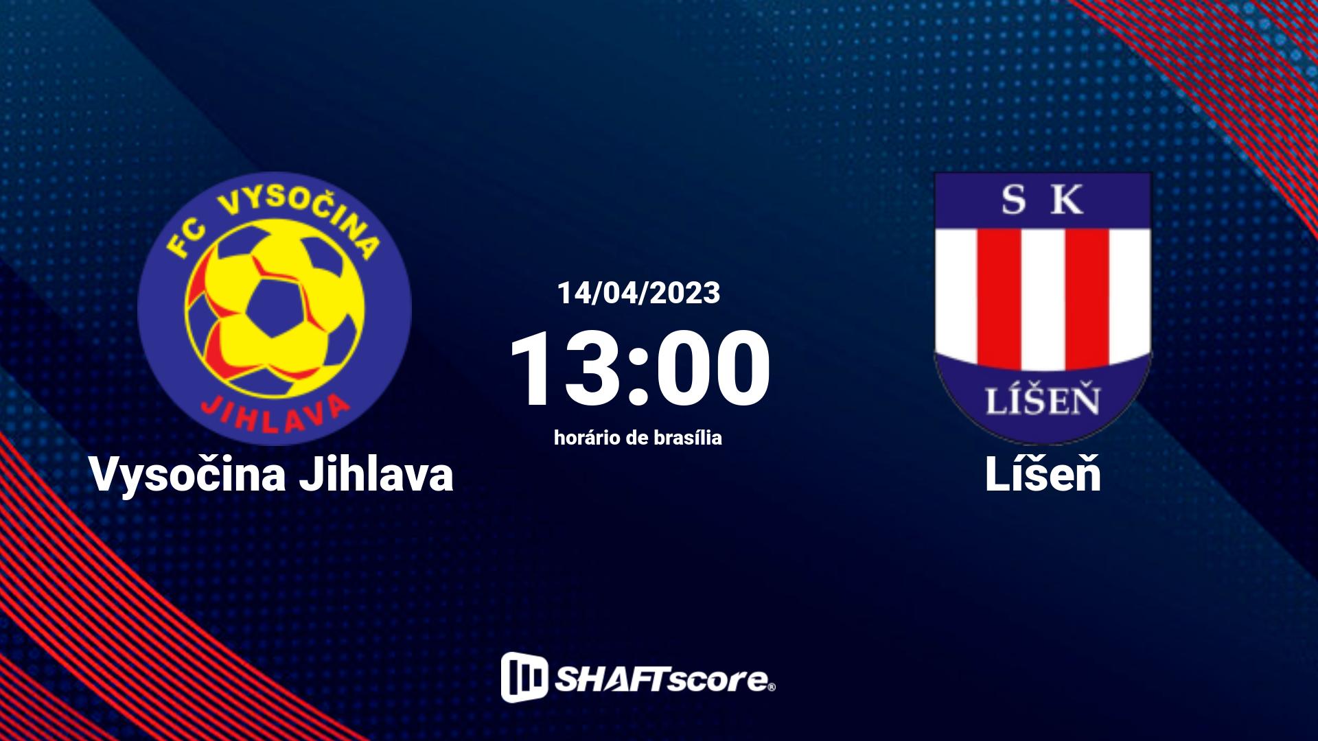 Estatísticas do jogo Vysočina Jihlava vs Líšeň 14.04 13:00