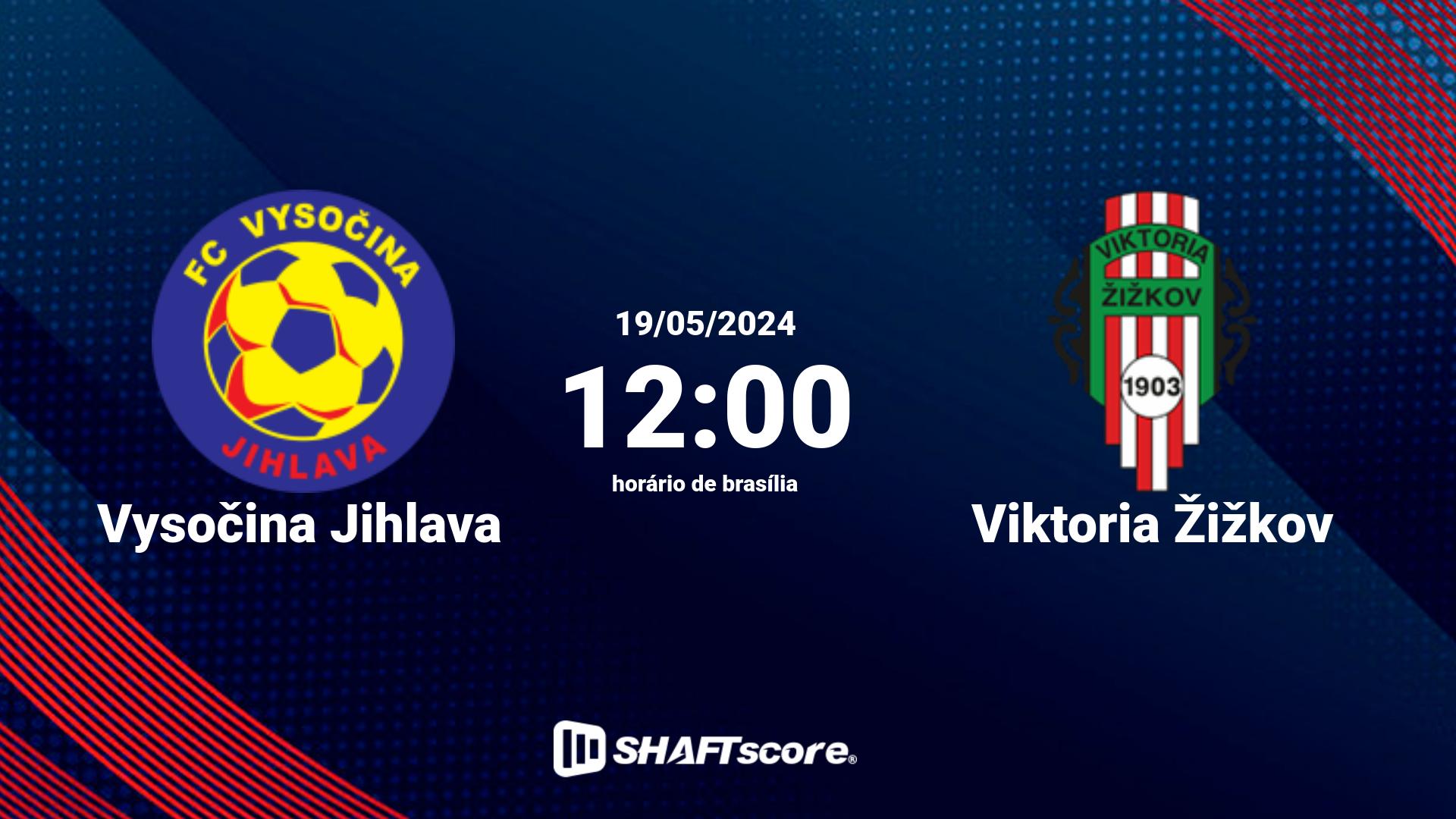 Estatísticas do jogo Vysočina Jihlava vs Viktoria Žižkov 19.05 12:00