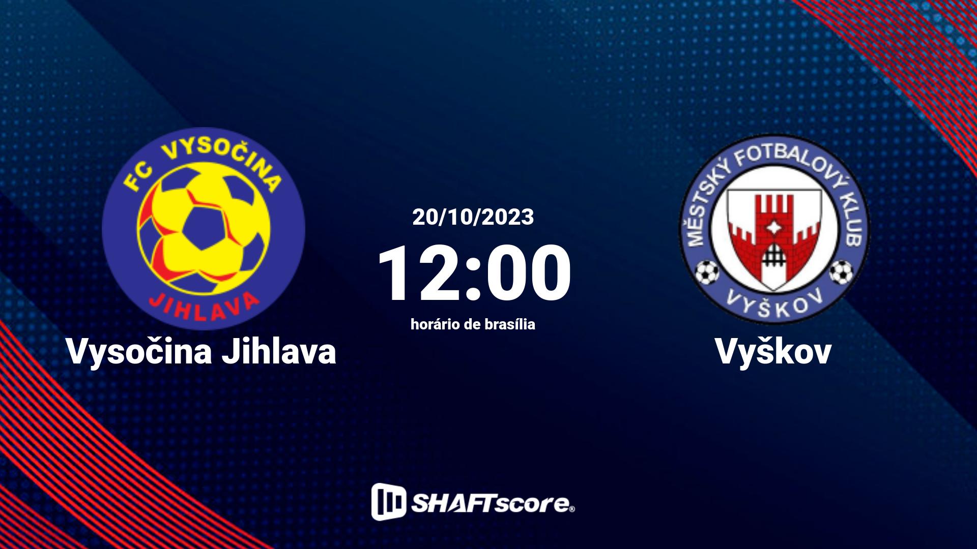 Estatísticas do jogo Vysočina Jihlava vs Vyškov 20.10 12:00