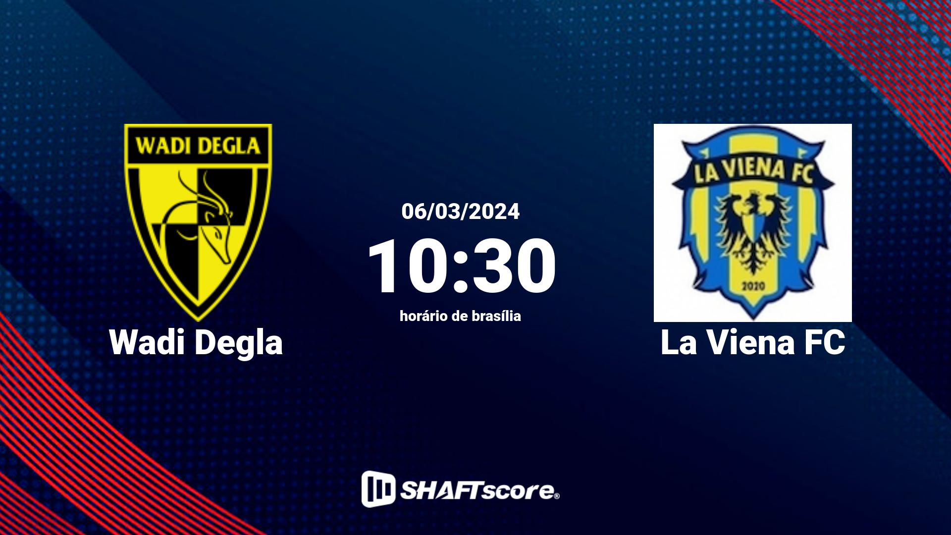 Estatísticas do jogo Wadi Degla vs La Viena FC 06.03 10:30