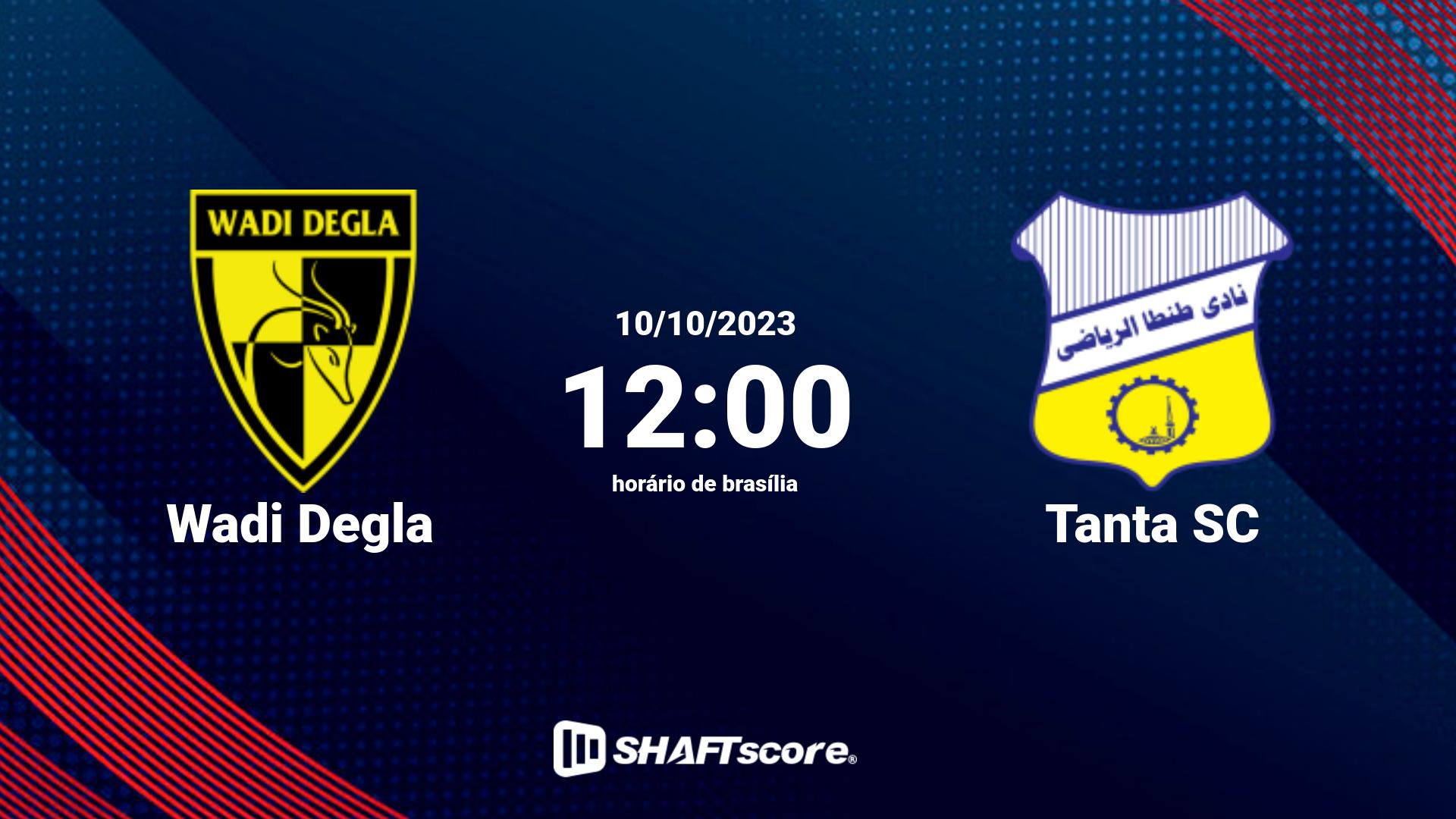 Estatísticas do jogo Wadi Degla vs Tanta SC 10.10 12:00