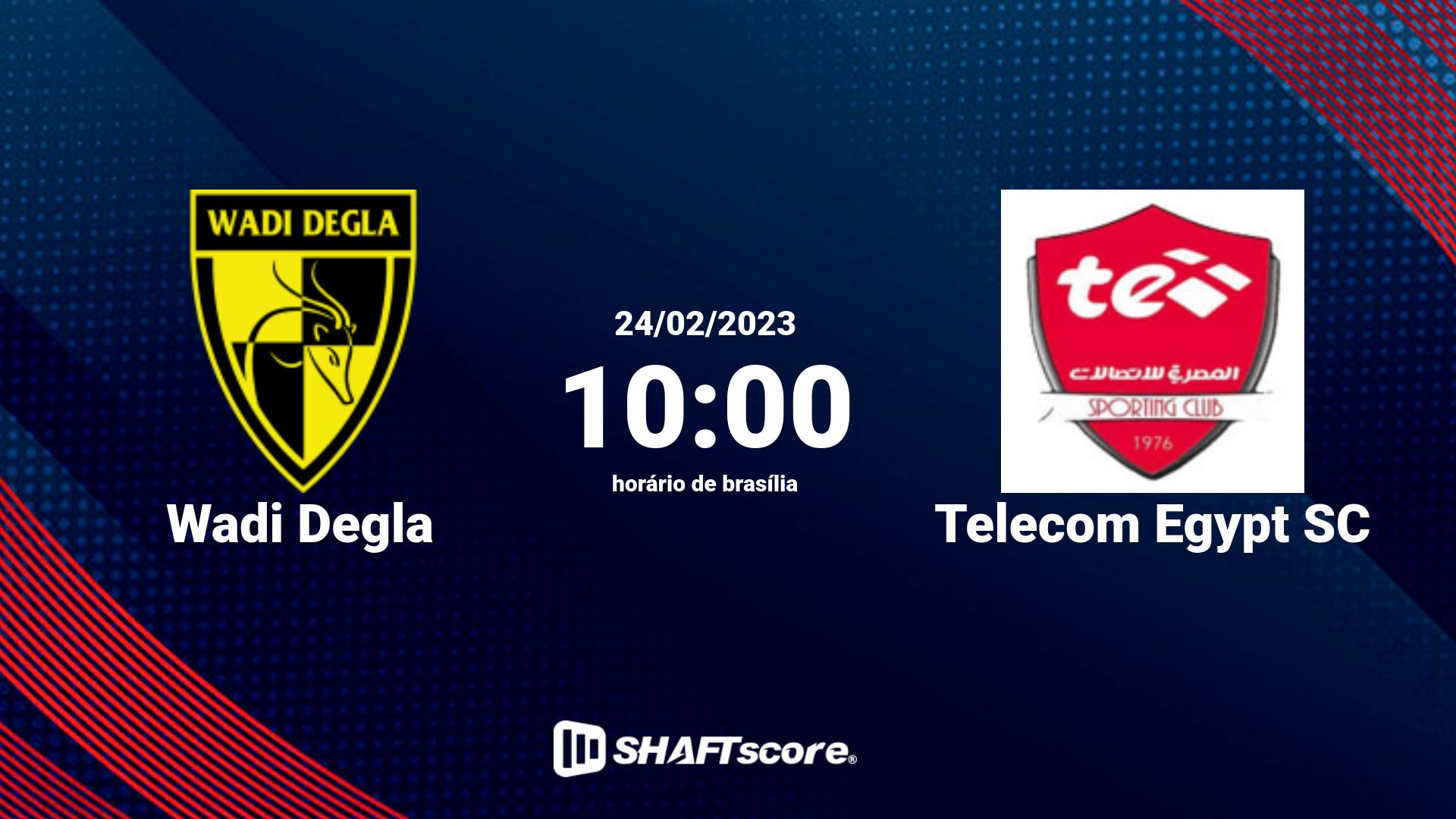 Estatísticas do jogo Wadi Degla vs Telecom Egypt SC 24.02 10:00