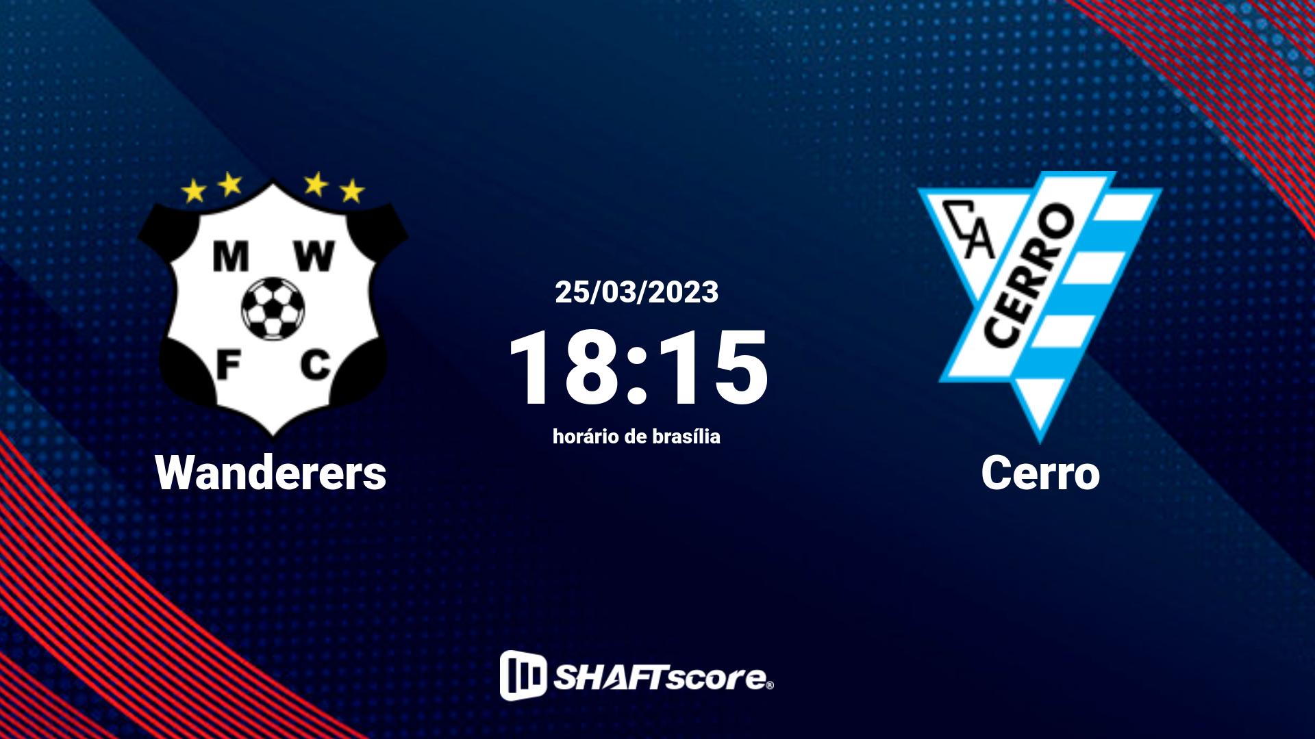 Estatísticas do jogo Wanderers vs Cerro 25.03 18:15