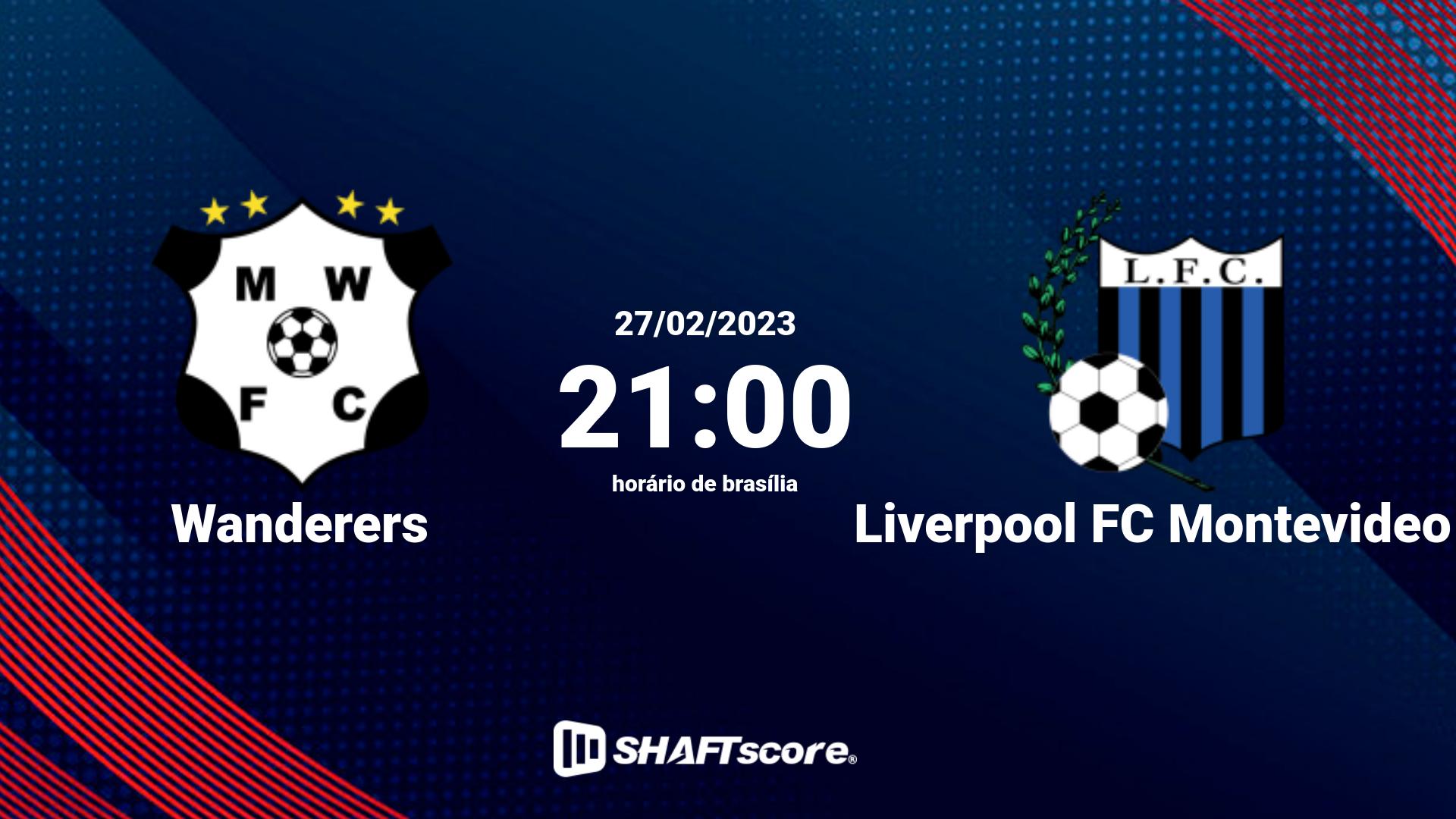 Estatísticas do jogo Wanderers vs Liverpool FC Montevideo 27.02 21:00