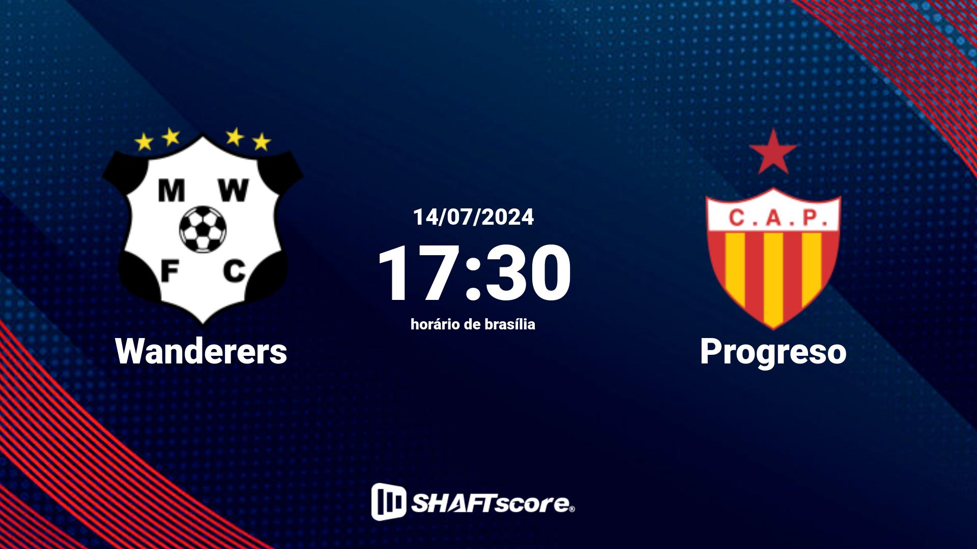 Estatísticas do jogo Wanderers vs Progreso 14.07 17:30